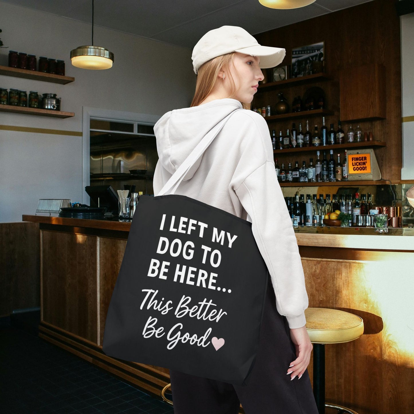 I Left my Dog to be here Tote Bag - Perfect Gift for Pet Owners, Dog Mom Tote, Funny Dog Quotes, Everyday Use, Gift for Dog Lovers, Pet Themed Bag, Adult Unisex T-Shirt