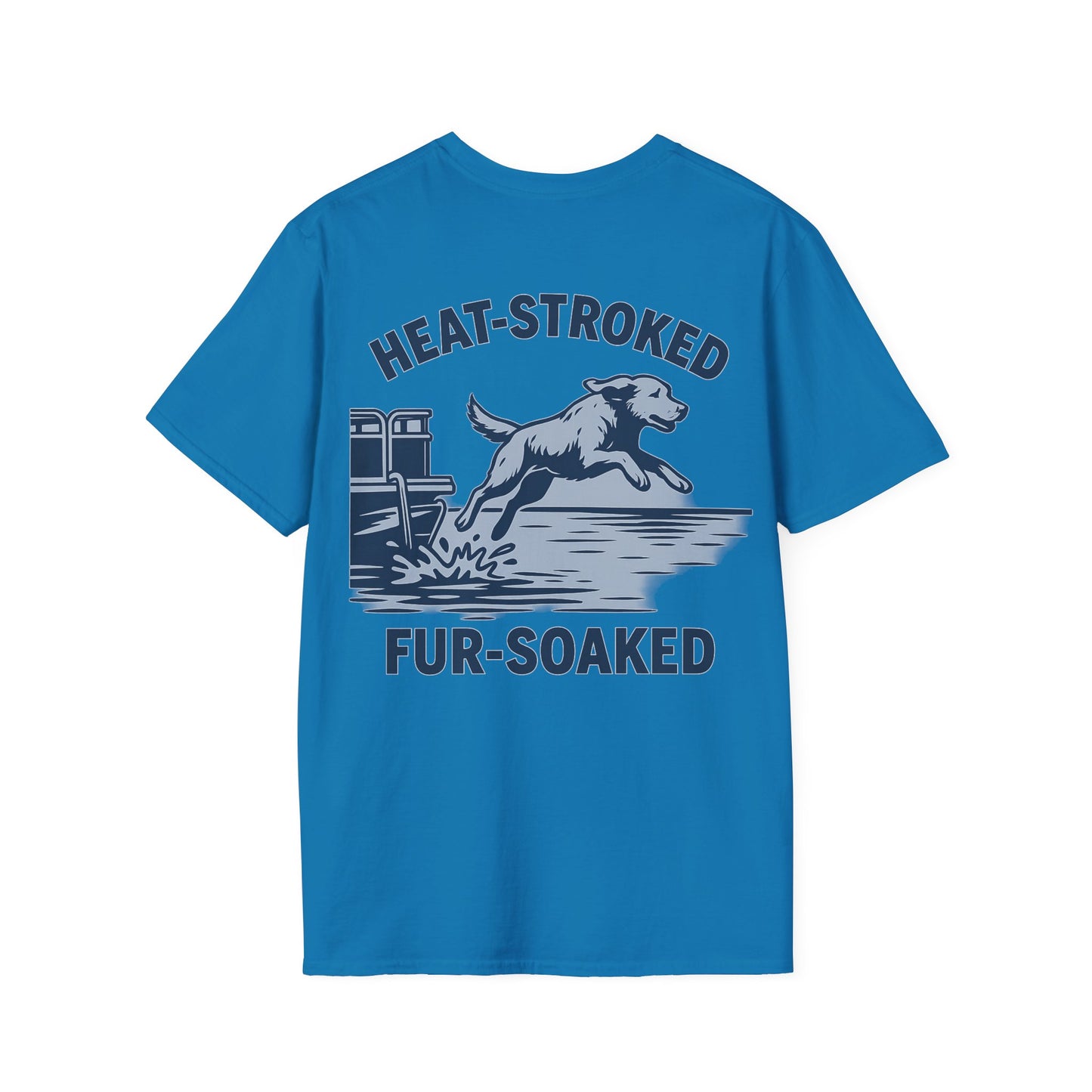 Heat-Stroked Fur-Soaked Dog T-Shirt – Funny Summer Rescue Shirt for Dog Lovers, Arizona Pet Owners, Salt River Float Trips, and Lake Life Vibes, Adult Unisex T-Shirt