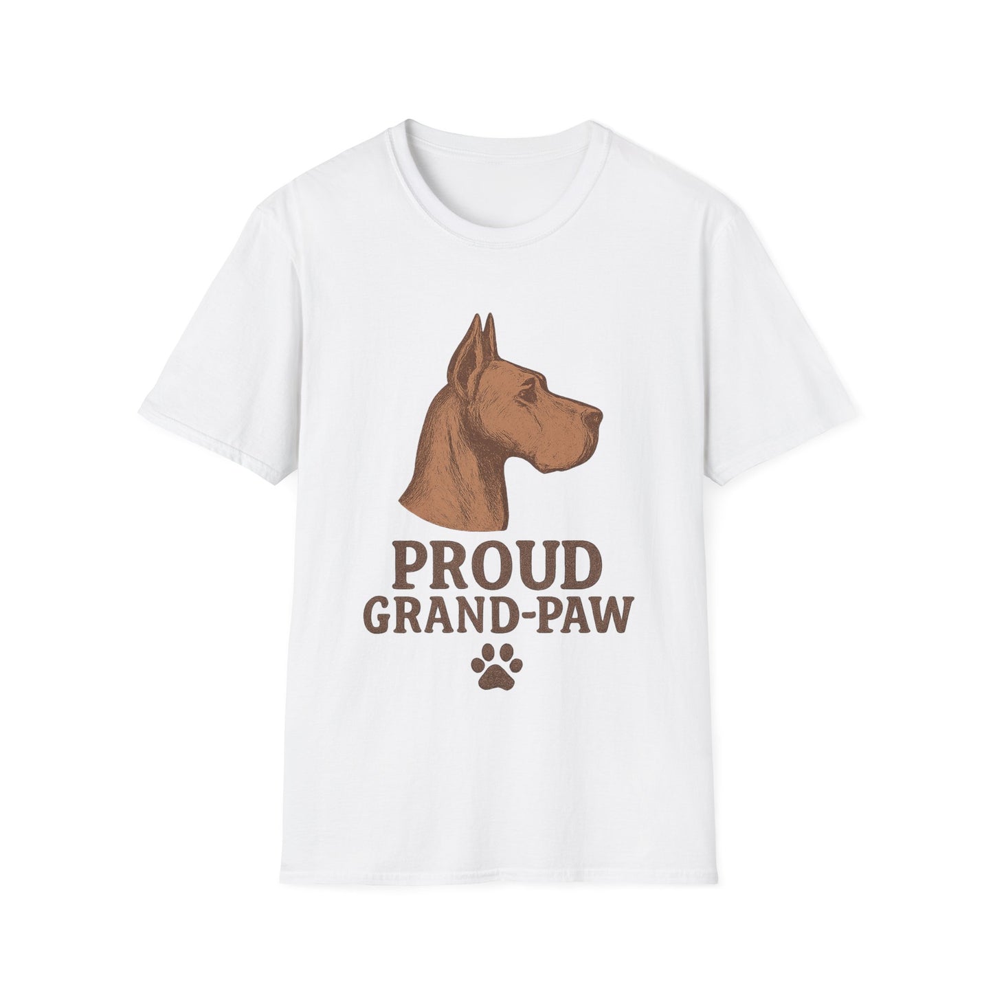 Proud Grand-Paw Great Dane Vintage T-Shirt – Rustic Dog Grandpa Tee for Great Dane Lovers, Adult Unisex T-Shirt