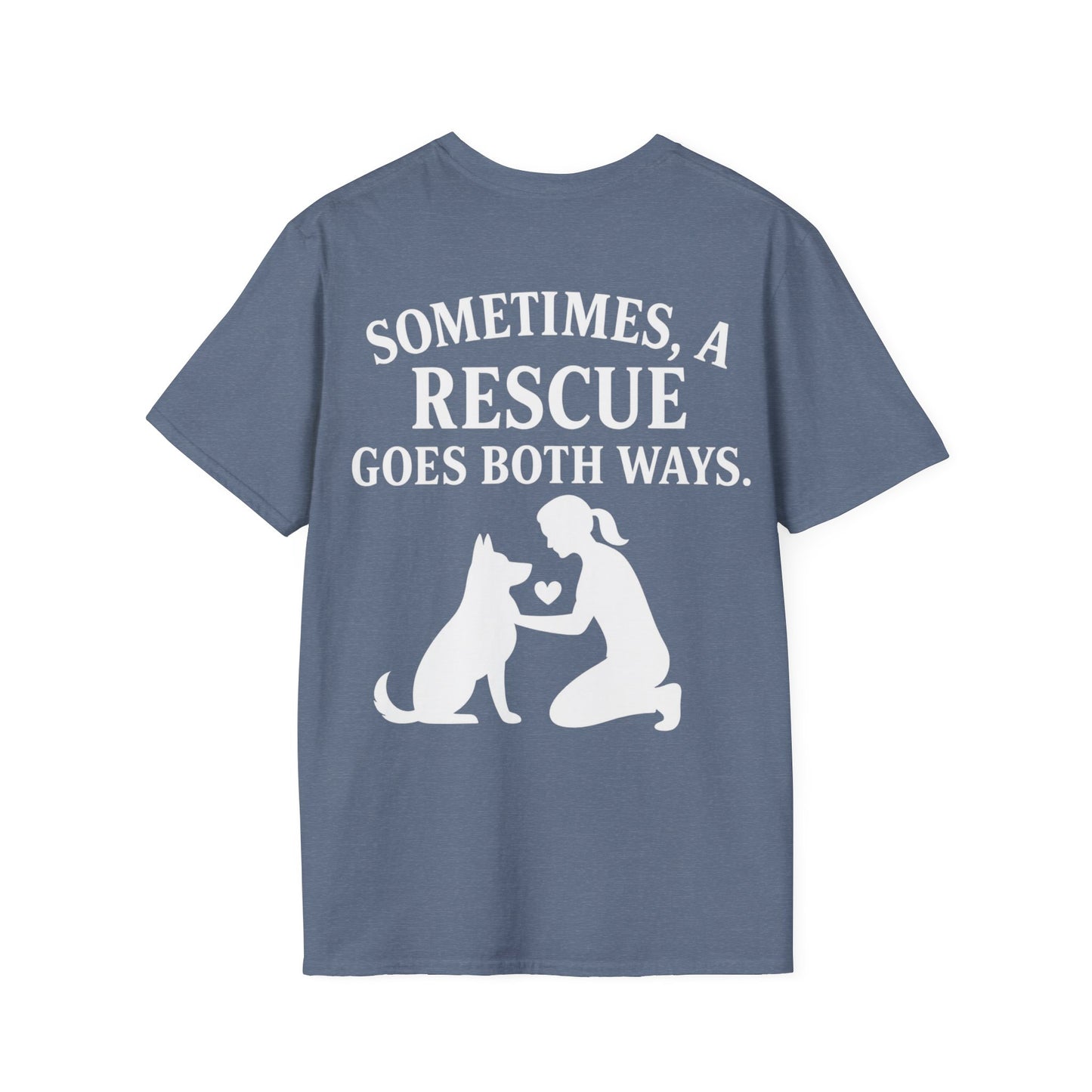 Sometimes a Rescue Goes Both Ways Shirt – Dog Rescue T-Shirt for Women & Men – Animal Adoption Gift – Emotional Pet Lover Tee, Adult Unisex T-Shirt