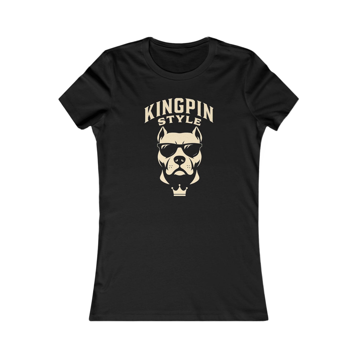Kingpin Style Design Woman's Adult T-t-shirt, Trendy Graphic T-Shirt, Casual Wear, Dog Lover Gift, Graphic Tee for Any Occasion