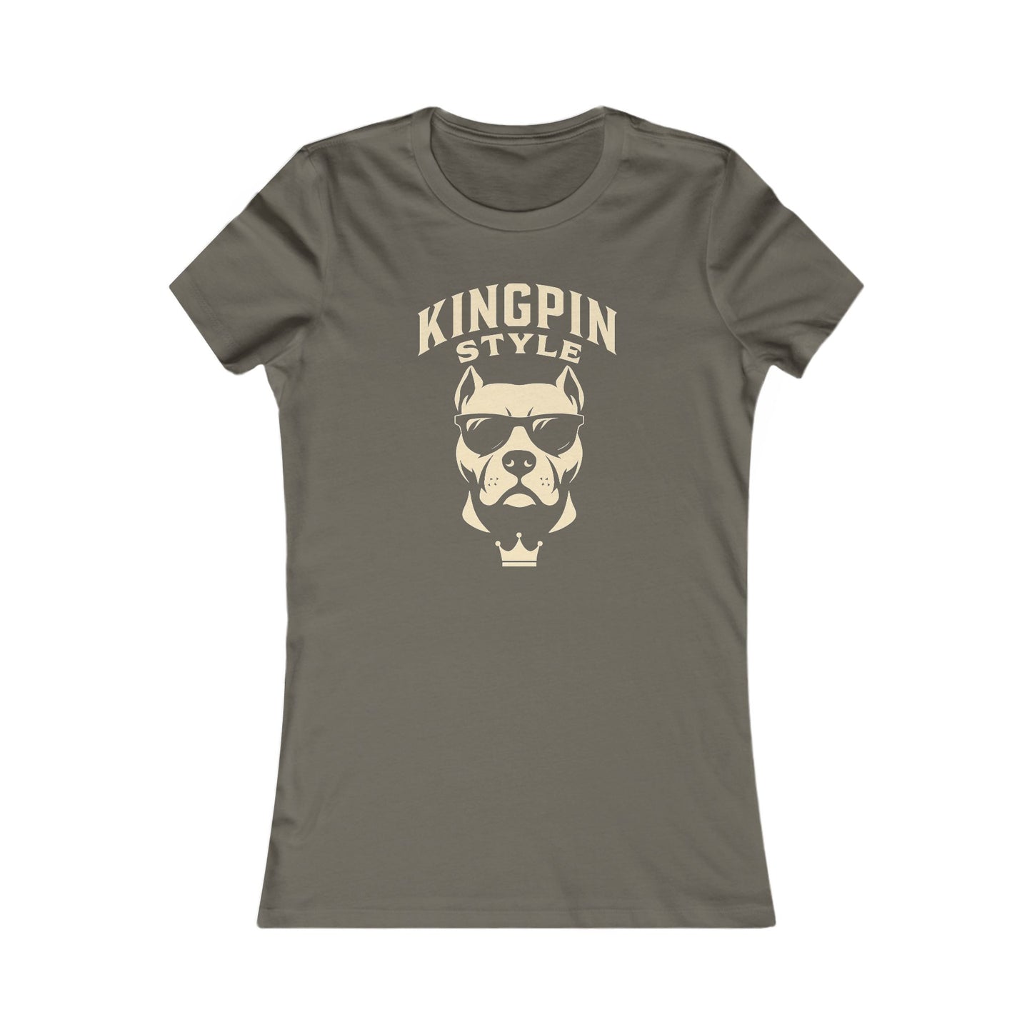 Kingpin Style Design Woman's Adult T-t-shirt, Trendy Graphic T-Shirt, Casual Wear, Dog Lover Gift, Graphic Tee for Any Occasion