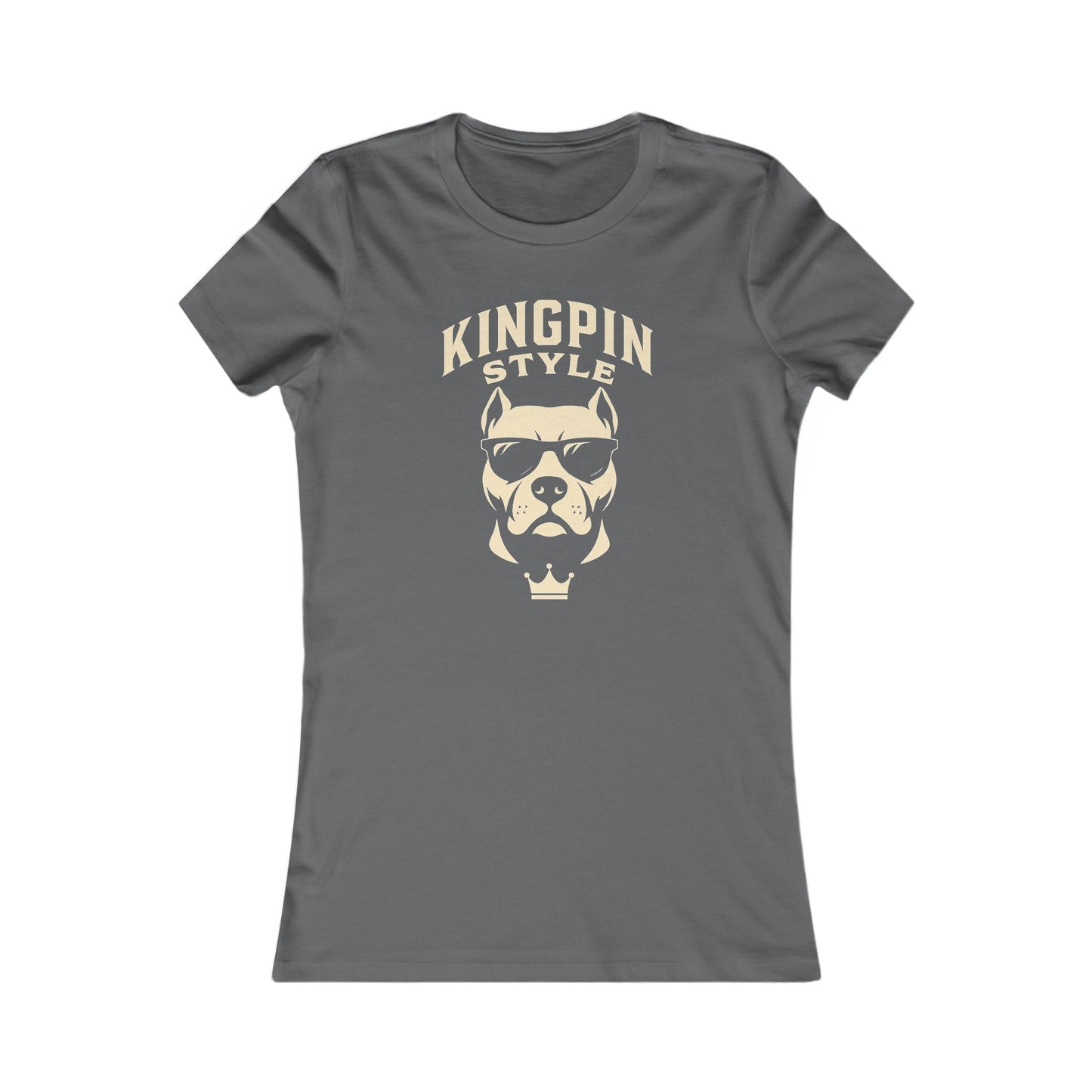 Kingpin Style Design Woman's Adult T-t-shirt, Trendy Graphic T-Shirt, Casual Wear, Dog Lover Gift, Graphic Tee for Any Occasion
