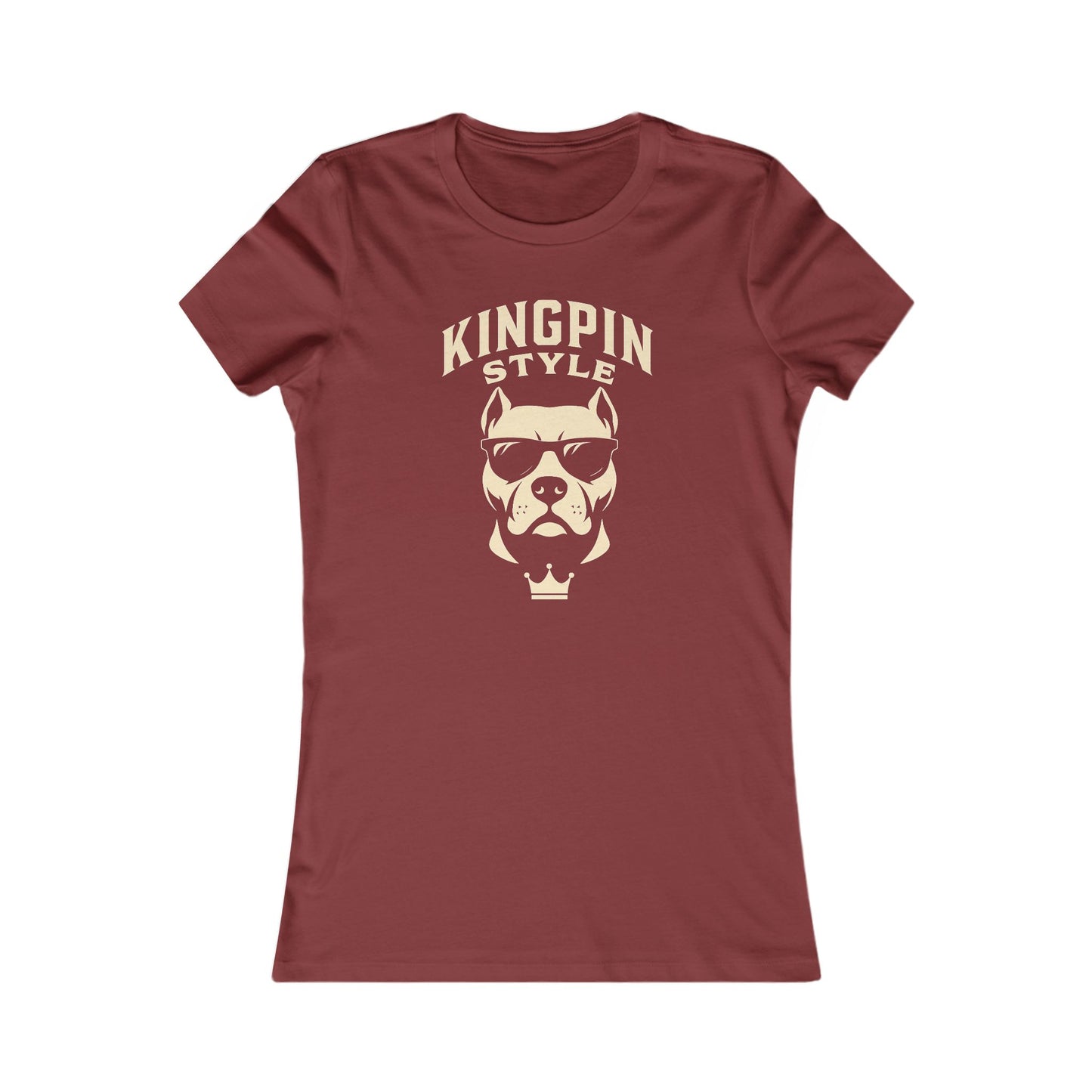 Kingpin Style Design Woman's Adult T-t-shirt, Trendy Graphic T-Shirt, Casual Wear, Dog Lover Gift, Graphic Tee for Any Occasion