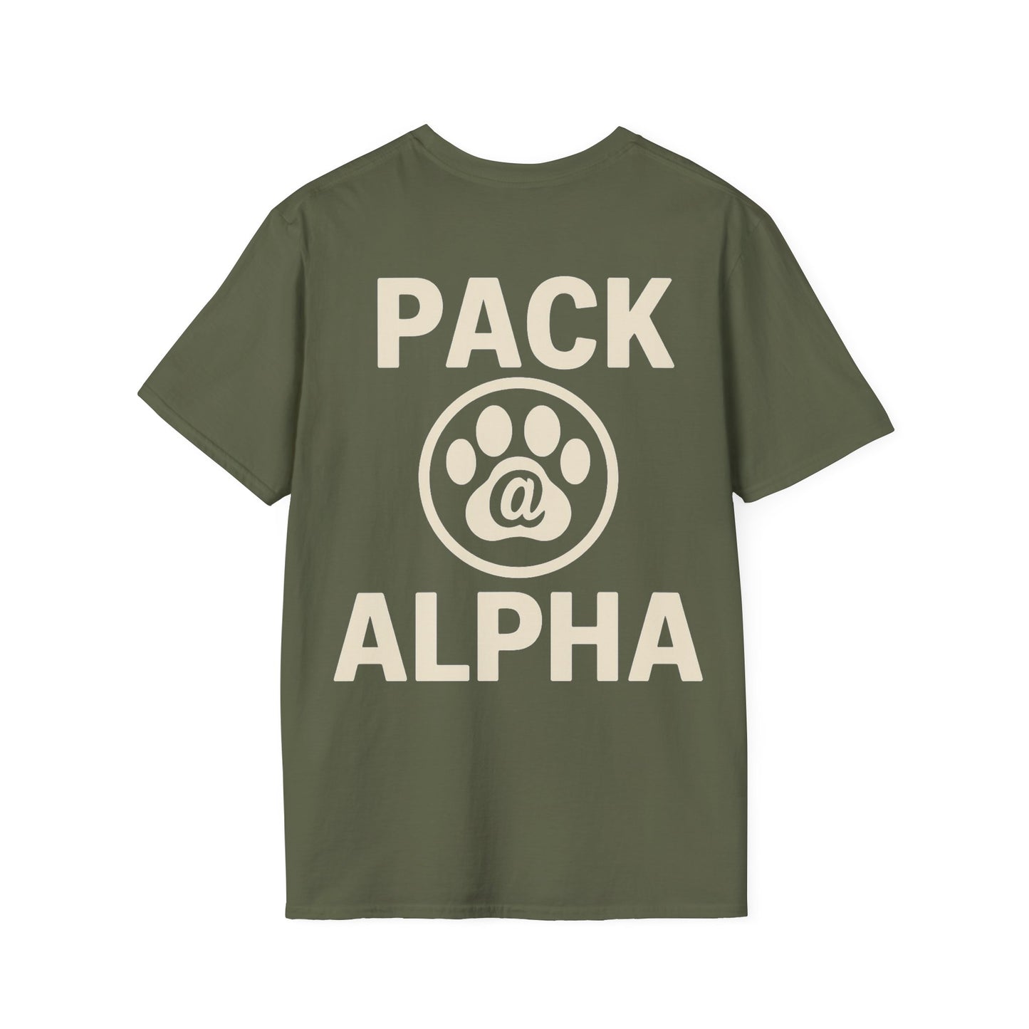 Pack Alpha T-Shirt for Dog Rescue Leaders | Bold Alpha Dog Paw Print Design | Animal Advocate Apparel for Pack Leaders, Adult Unisex T-Shirt