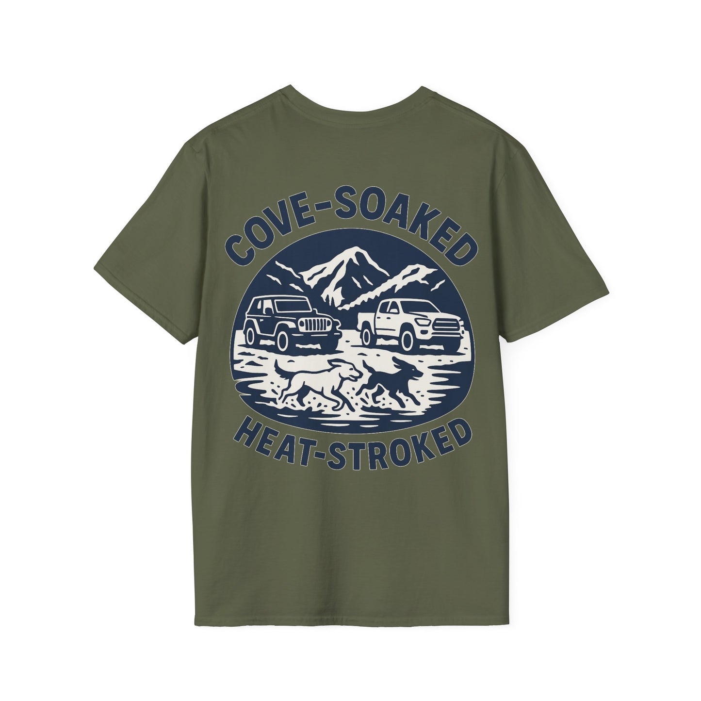 Cove-Soaked Heat-Stroked T-Shirt – Dog Rescue Off-Road T-Shirt for Lake Days & 4x4 Lovers, Adult Unisex T-Shirt