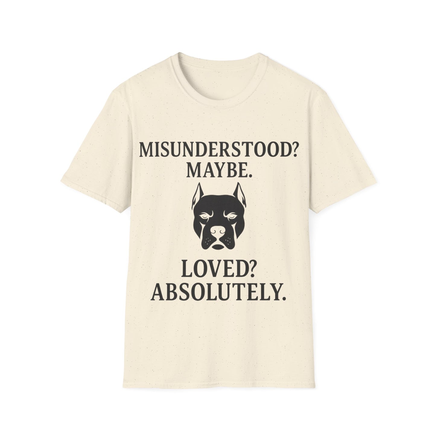 Misunderstood Pit Bull Shirt β Cropped Ear Dog Rescue Tee β White or Black Lettering β Adopt Donβt Shop Shirt β Pitbull Lover Gift, Adult Unisex T-Shirt