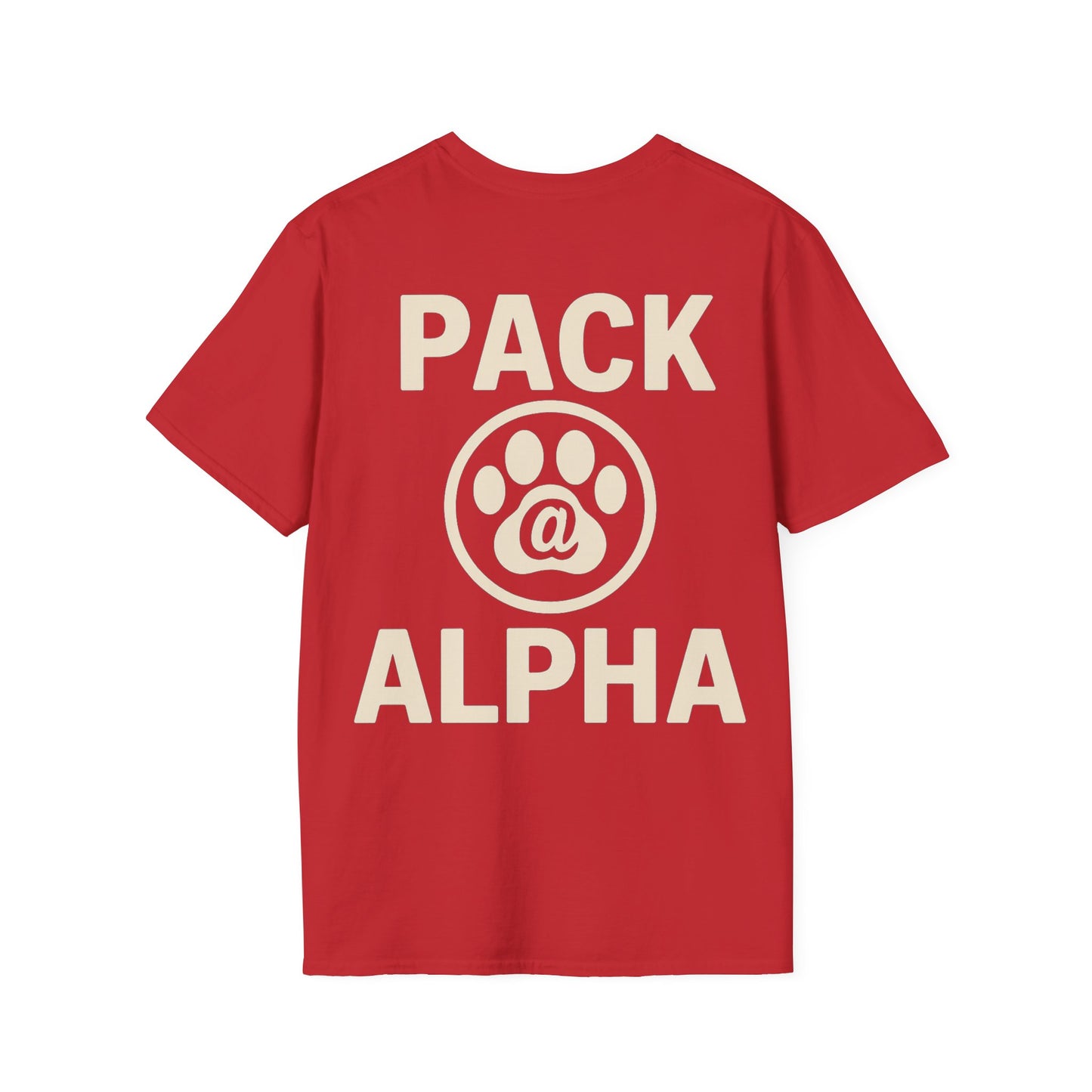 Pack Alpha T-Shirt for Dog Rescue Leaders | Bold Alpha Dog Paw Print Design | Animal Advocate Apparel for Pack Leaders, Adult Unisex T-Shirt