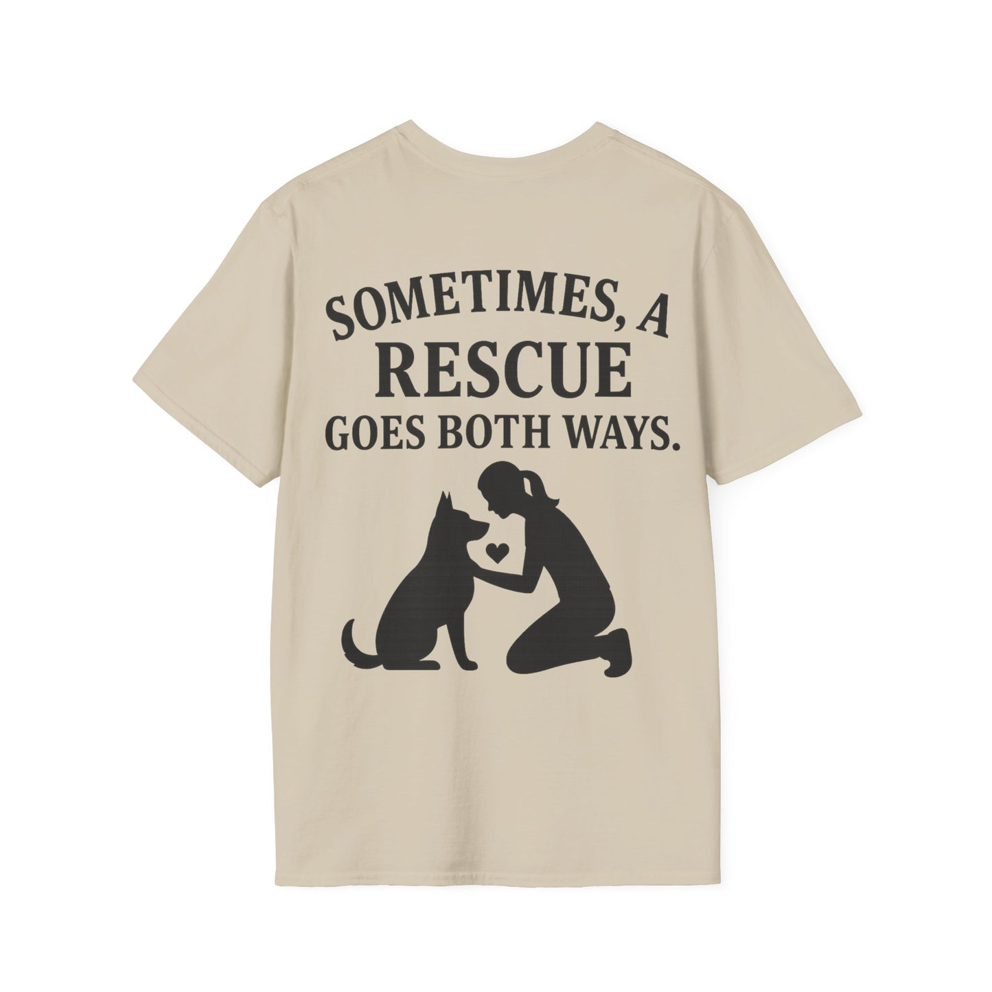 Sometimes a Rescue Goes Both Ways Shirt – Dog Rescue T-Shirt for Women & Men – Animal Adoption Gift – Emotional Pet Lover Tee, Adult Unisex T-Shirt