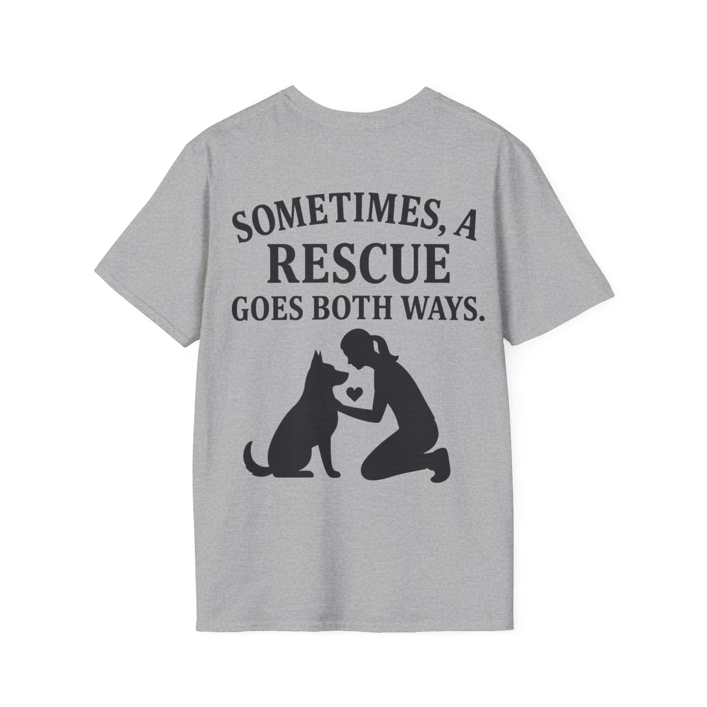 Sometimes a Rescue Goes Both Ways Shirt – Dog Rescue T-Shirt for Women & Men – Animal Adoption Gift – Emotional Pet Lover Tee, Adult Unisex T-Shirt
