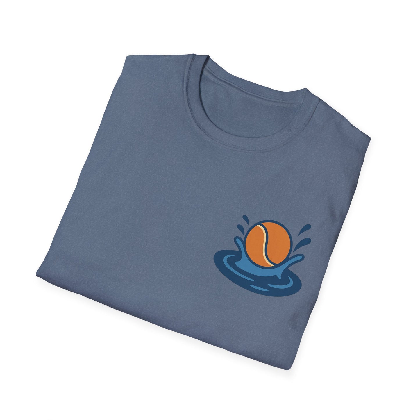 Heat-Stroked Ball-Soaked Dog T-Shirt – Funny Rescue Pool Dog Summer Shirt with Front & Back Print, Adult Unisex T-Shirt