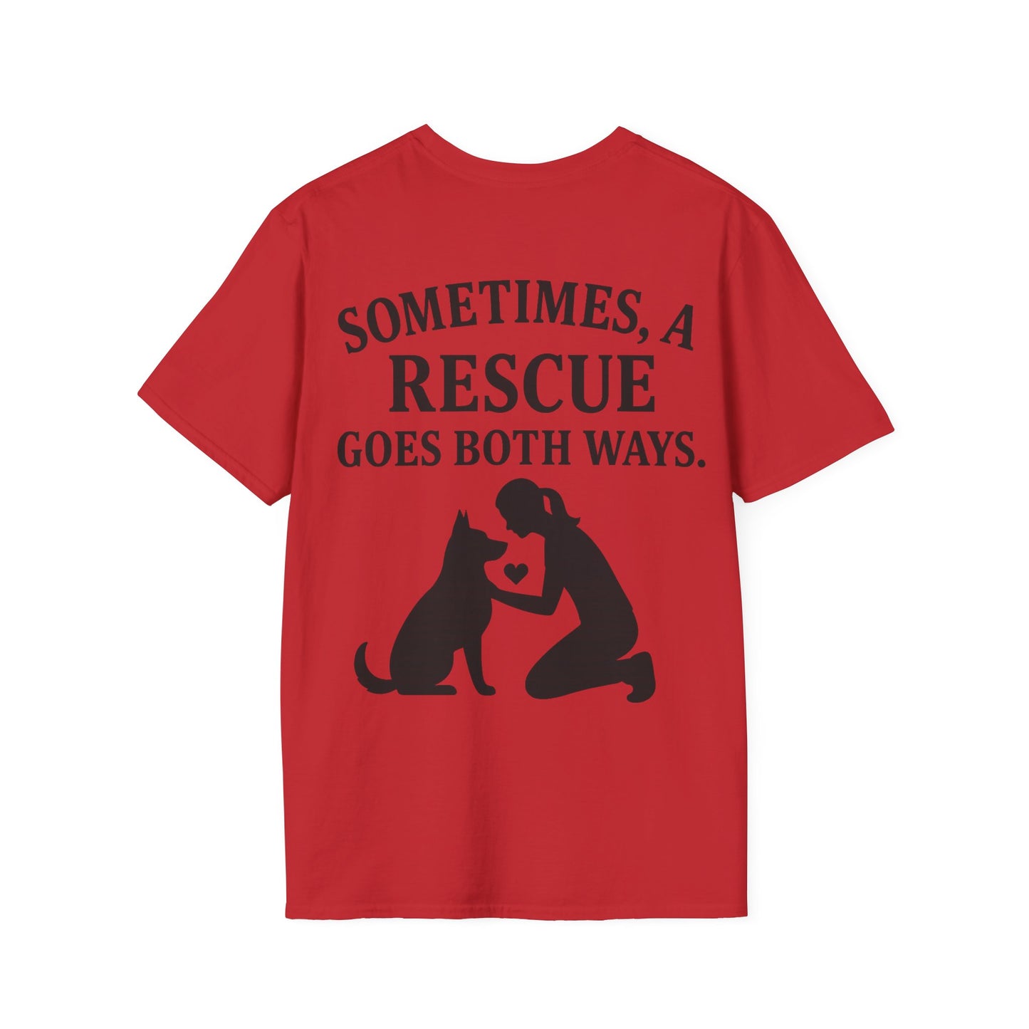 Sometimes a Rescue Goes Both Ways Shirt – Dog Rescue T-Shirt for Women & Men – Animal Adoption Gift – Emotional Pet Lover Tee, Adult Unisex T-Shirt