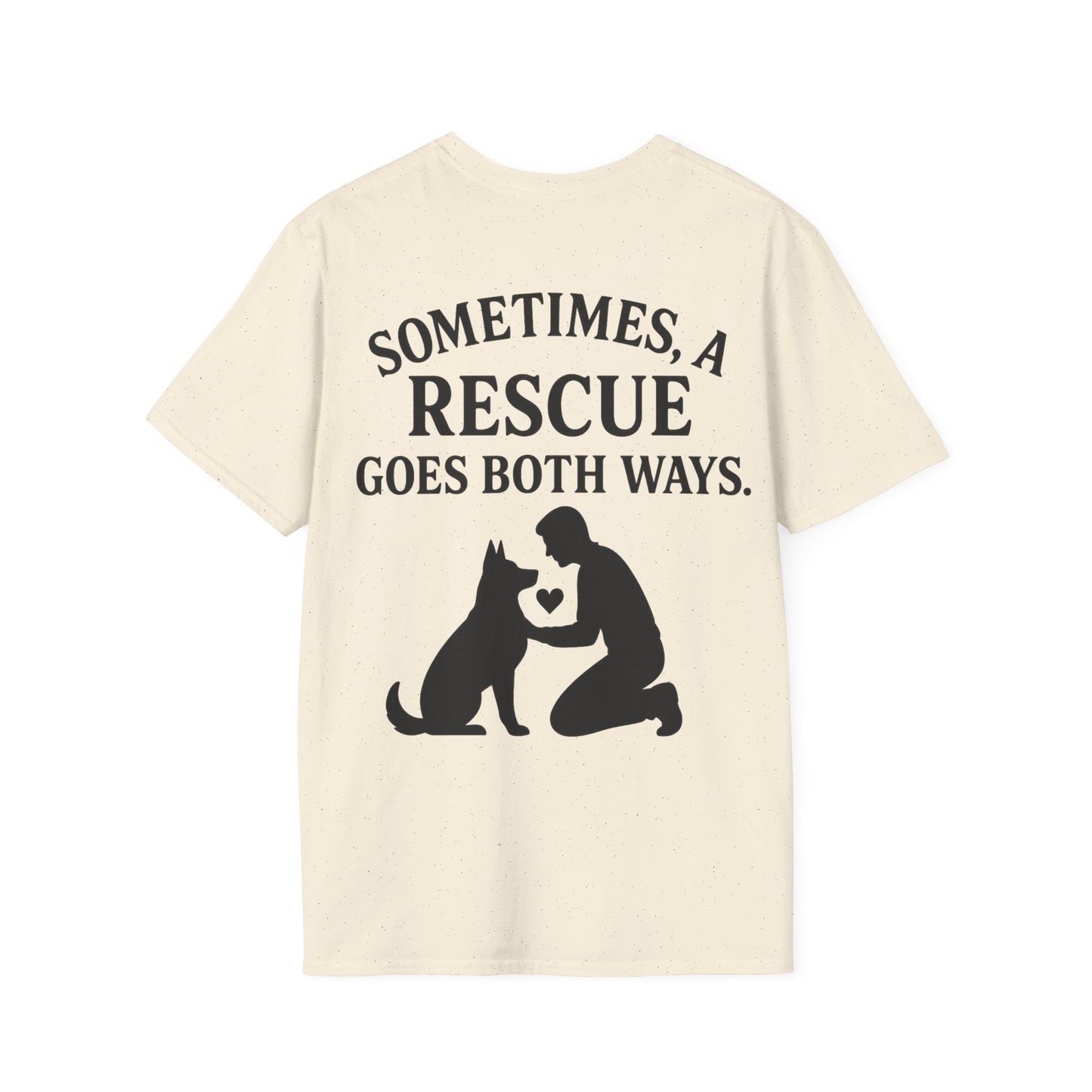 Sometimes a Rescue Goes Both Ways Shirt – Dog Rescue T-Shirt for Women & Men – Animal Adoption Gift – Emotional Pet Lover Tee, Adult Unisex T-Shirt