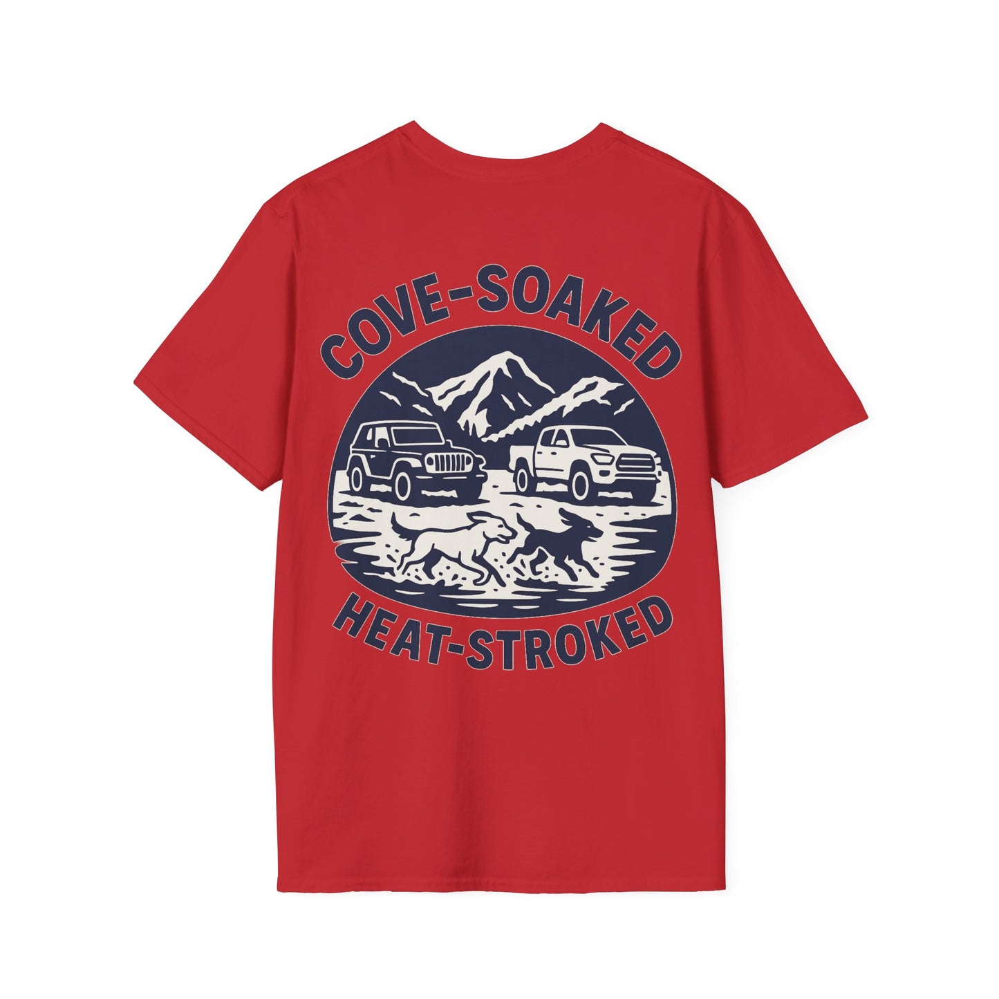 Cove-Soaked Heat-Stroked T-Shirt – Dog Rescue Off-Road T-Shirt for Lake Days & 4x4 Lovers, Adult Unisex T-Shirt