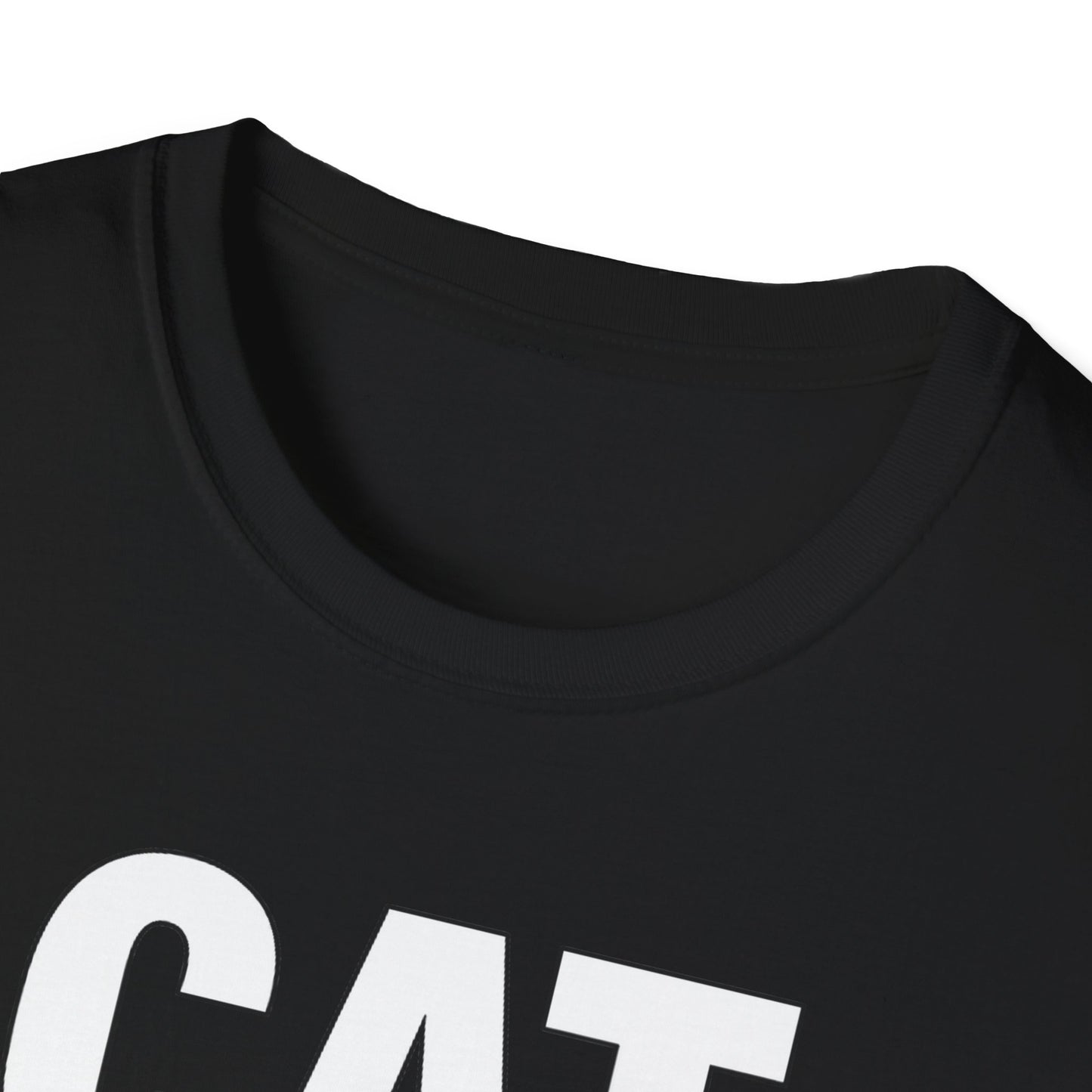 Cat Lives Matter Adult Unisex T‑Shirt – Funny Cat Parody Tee in White on Black, Adult Unisex T-Shirt