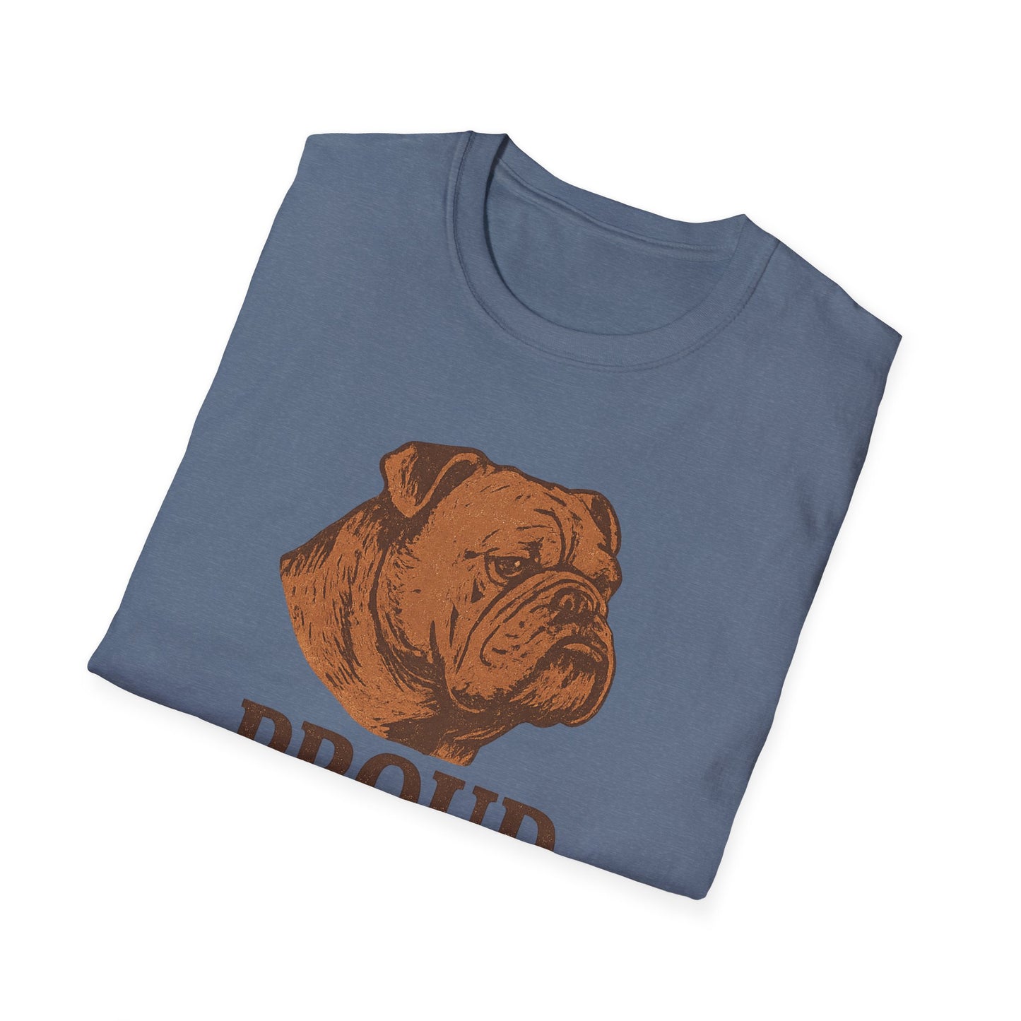 Proud Grand-Paw English Bulldog Vintage T-Shirt – Rustic Dog Grandpa Tee for Bulldog Lovers, Adult Unisex T-Shirt