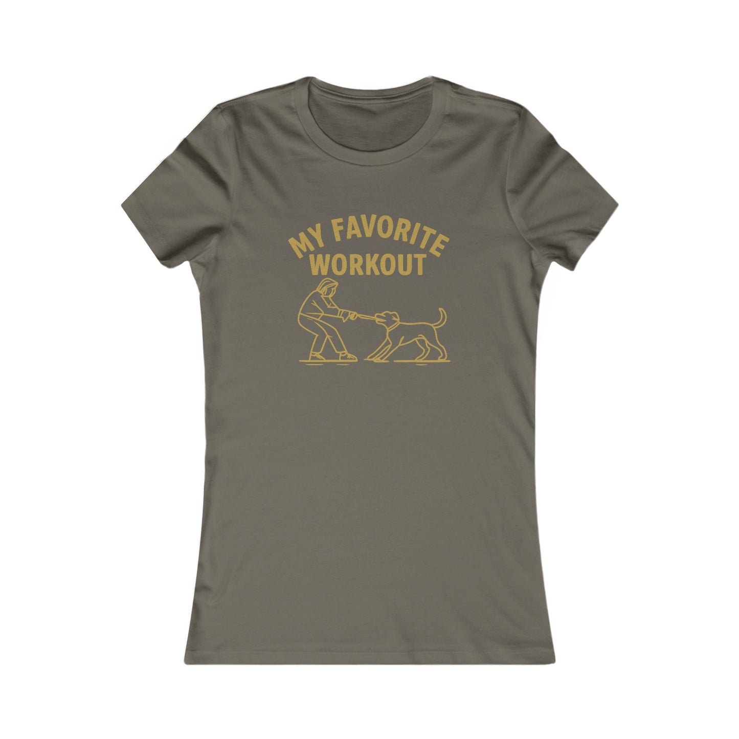 My Favorite Workout Tee | Fitness T-Shirt for Dog Lovers | Cute Workout Shirt | Pet Lover Gift | Activewear Top, Adult Unisex T-Shirt