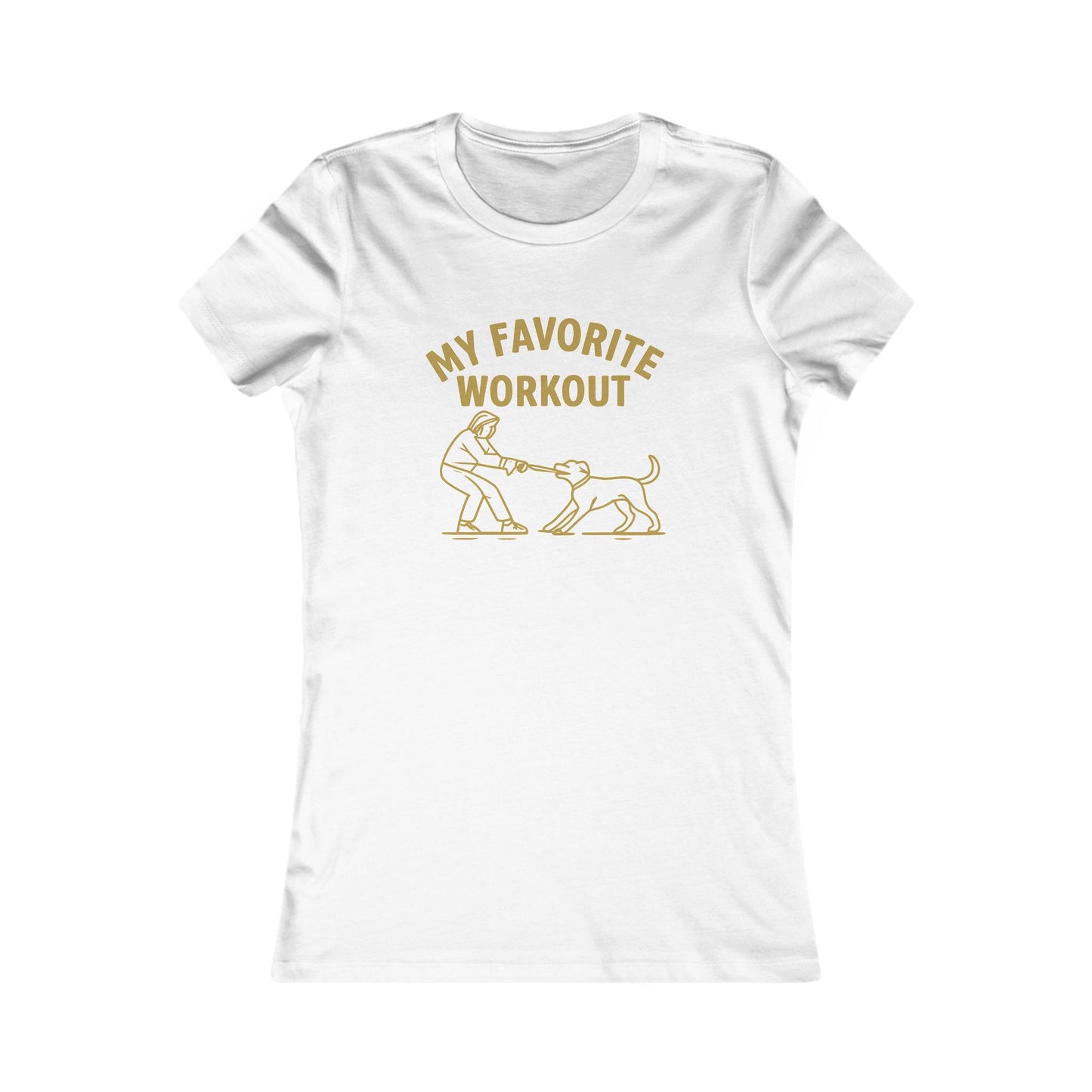 My Favorite Workout Tee | Fitness T-Shirt for Dog Lovers | Cute Workout Shirt | Pet Lover Gift | Activewear Top, Adult Unisex T-Shirt