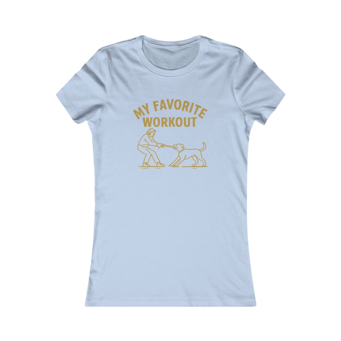 My Favorite Workout Tee | Fitness T-Shirt for Dog Lovers | Cute Workout Shirt | Pet Lover Gift | Activewear Top, Adult Unisex T-Shirt