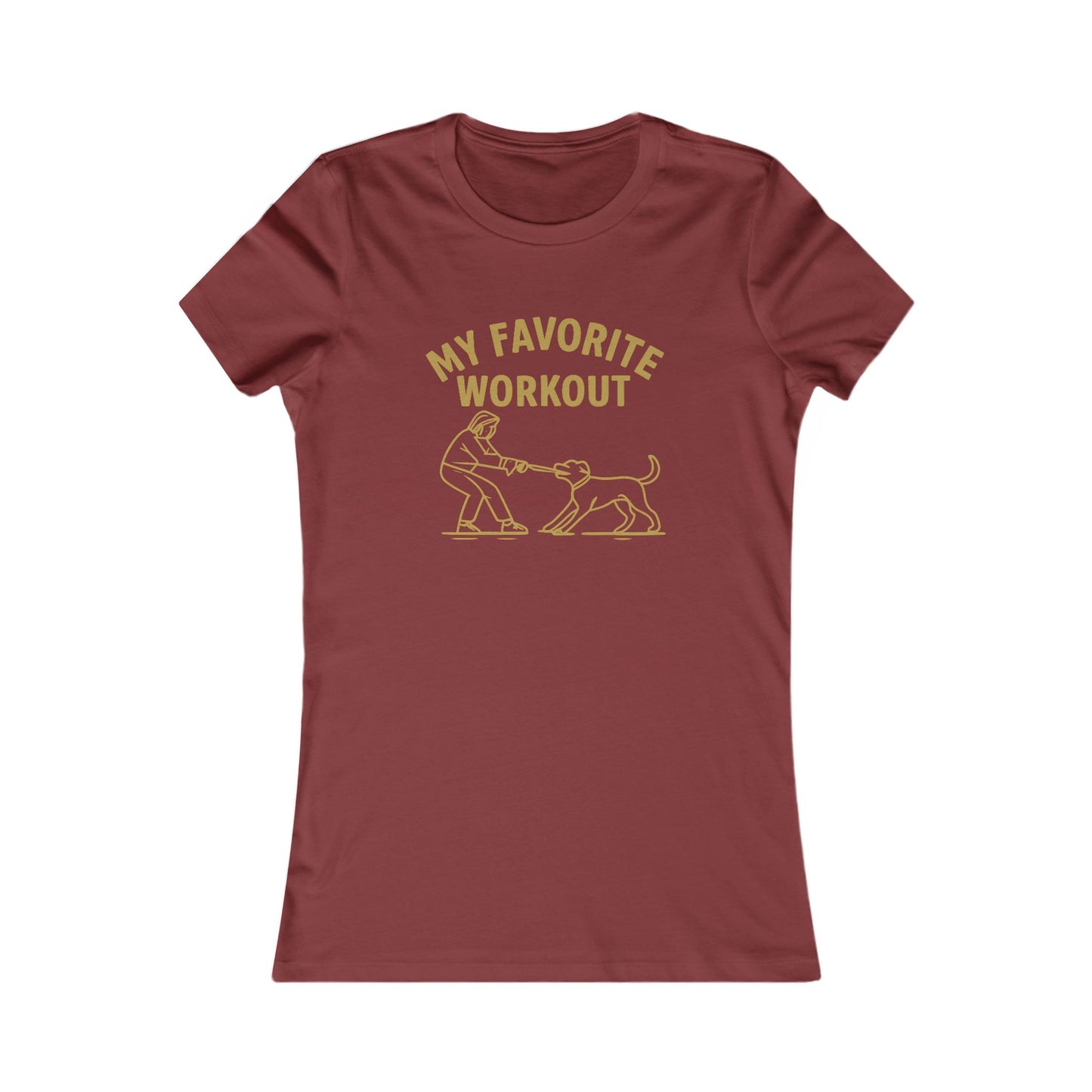 My Favorite Workout Tee | Fitness T-Shirt for Dog Lovers | Cute Workout Shirt | Pet Lover Gift | Activewear Top, Adult Unisex T-Shirt
