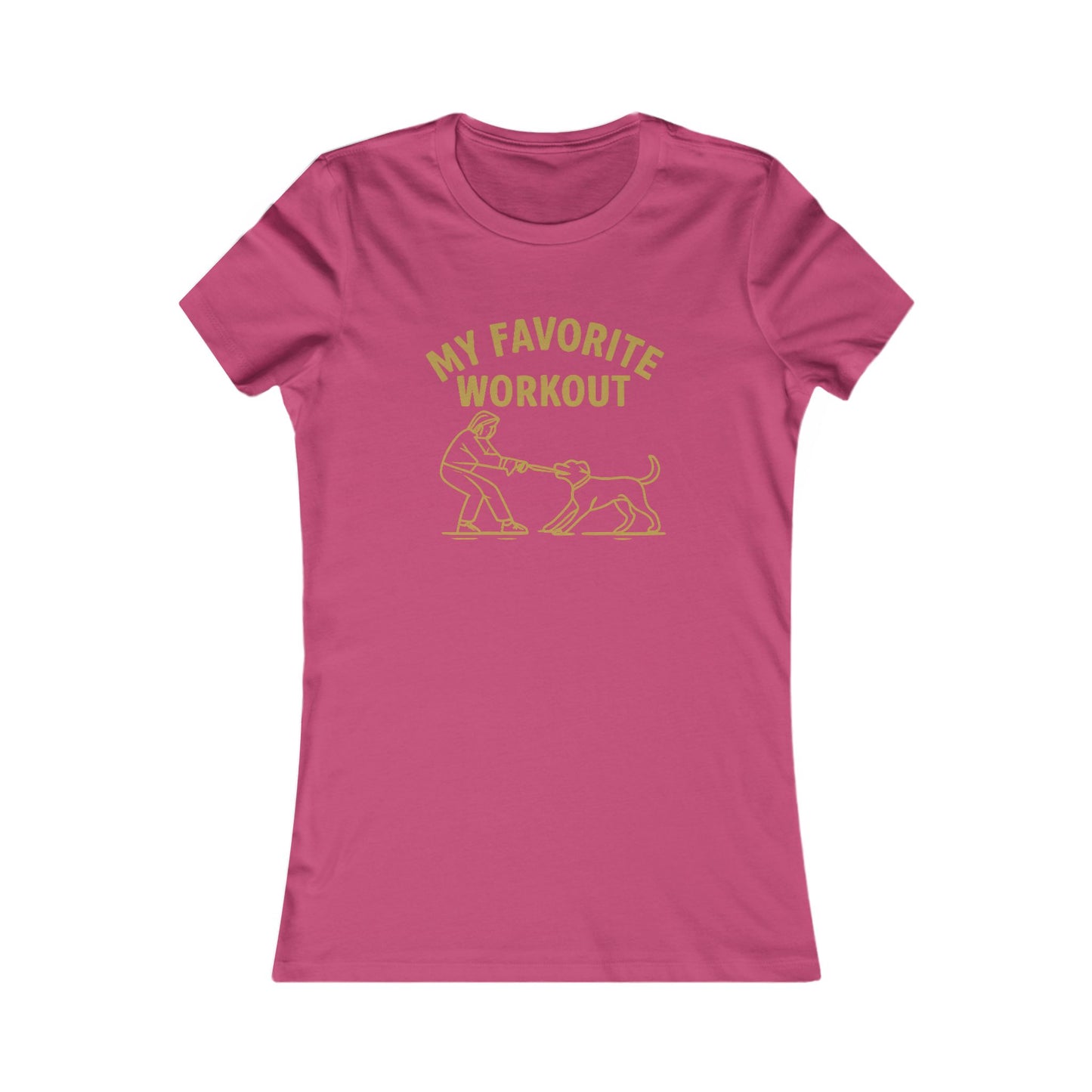 My Favorite Workout Tee | Fitness T-Shirt for Dog Lovers | Cute Workout Shirt | Pet Lover Gift | Activewear Top, Adult Unisex T-Shirt