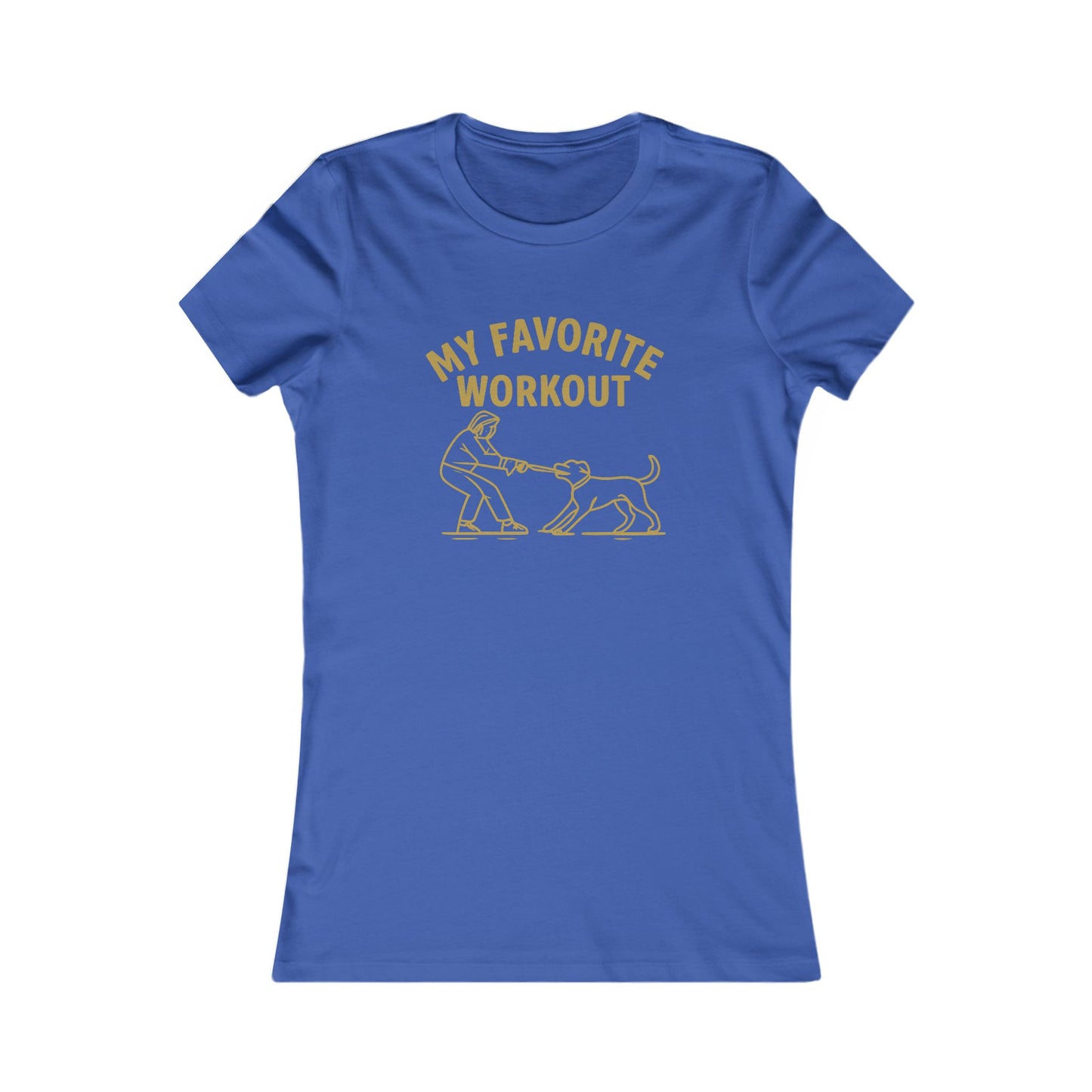 My Favorite Workout Tee | Fitness T-Shirt for Dog Lovers | Cute Workout Shirt | Pet Lover Gift | Activewear Top, Adult Unisex T-Shirt