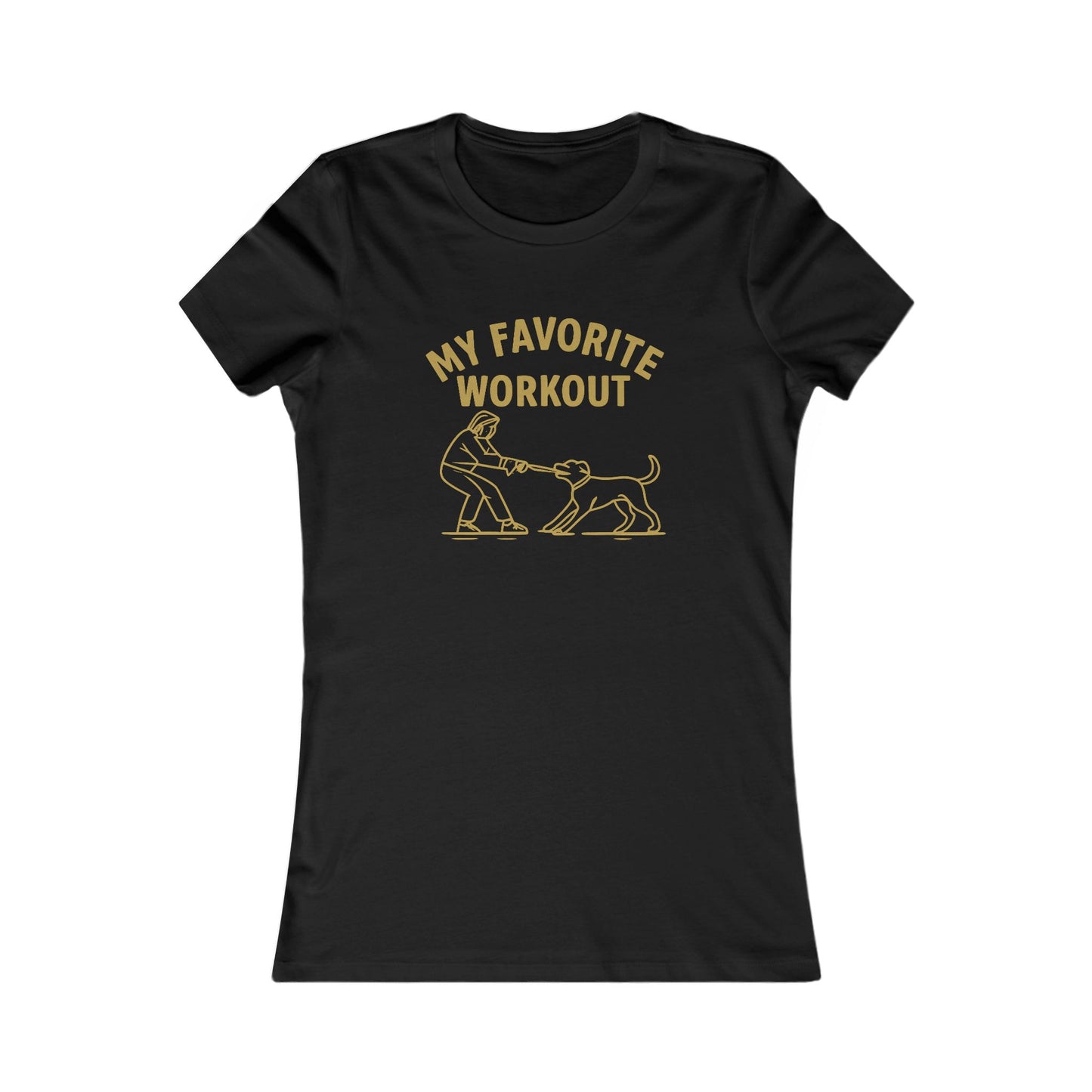 My Favorite Workout Tee | Fitness T-Shirt for Dog Lovers | Cute Workout Shirt | Pet Lover Gift | Activewear Top, Adult Unisex T-Shirt