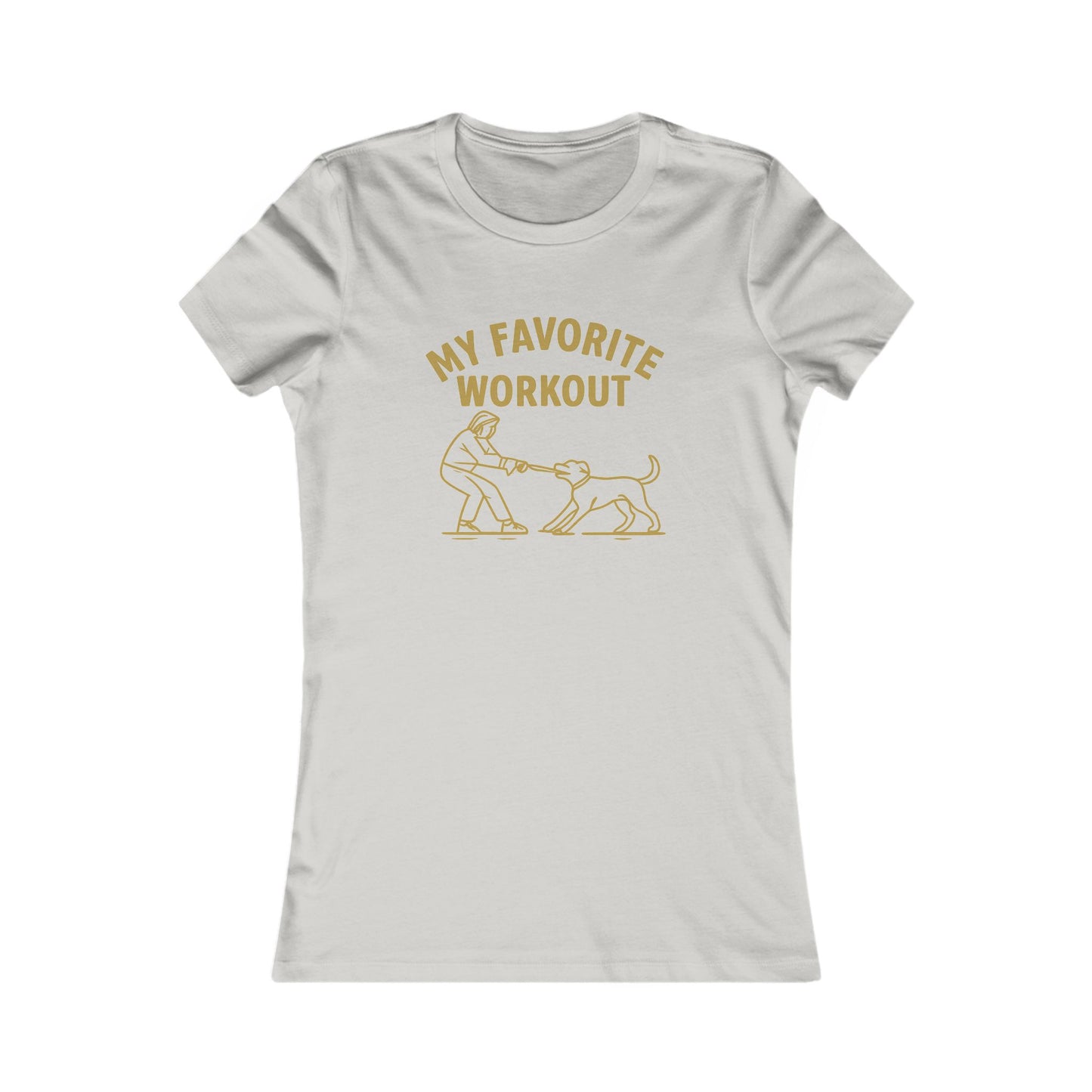 My Favorite Workout Tee | Fitness T-Shirt for Dog Lovers | Cute Workout Shirt | Pet Lover Gift | Activewear Top, Adult Unisex T-Shirt