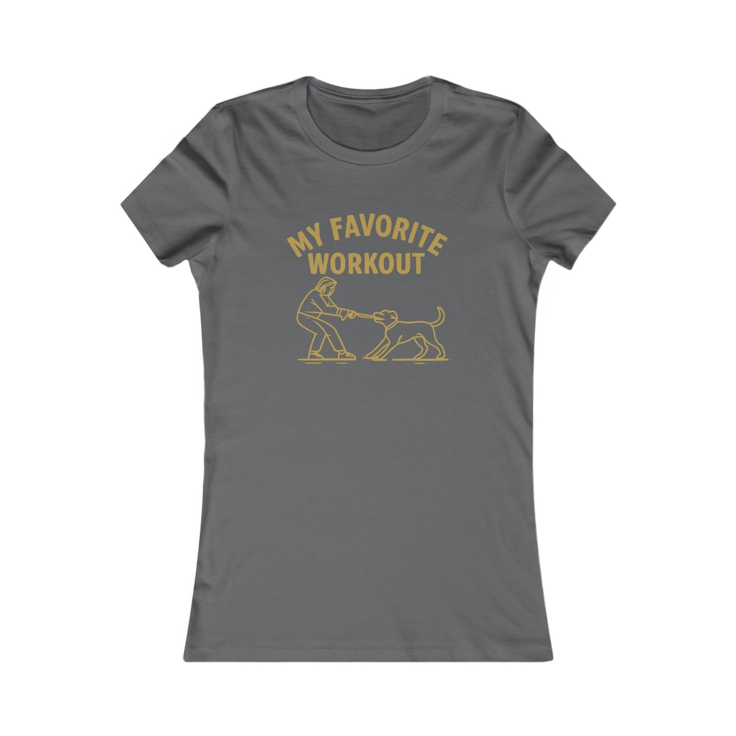 My Favorite Workout Tee | Fitness T-Shirt for Dog Lovers | Cute Workout Shirt | Pet Lover Gift | Activewear Top, Adult Unisex T-Shirt