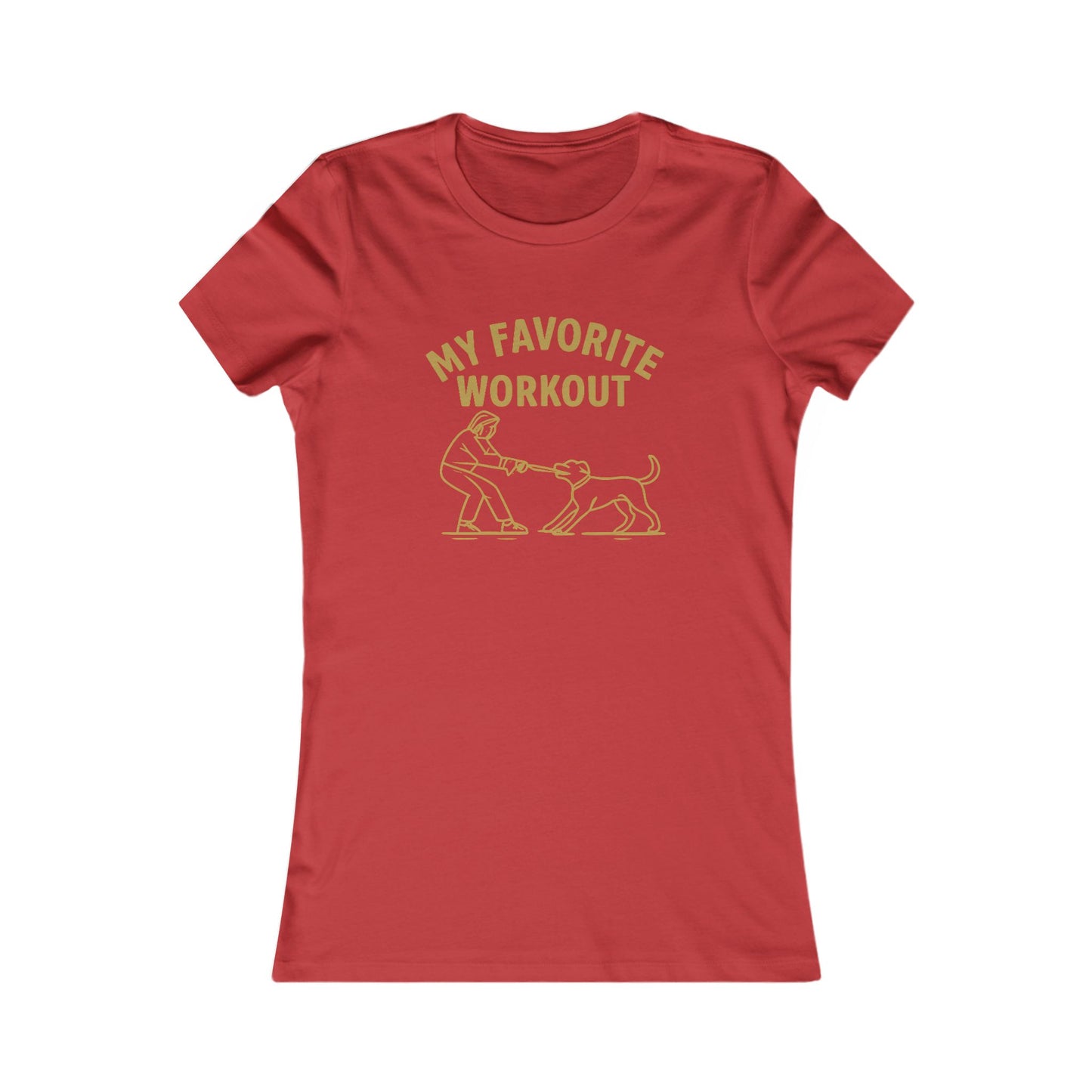My Favorite Workout Tee | Fitness T-Shirt for Dog Lovers | Cute Workout Shirt | Pet Lover Gift | Activewear Top, Adult Unisex T-Shirt