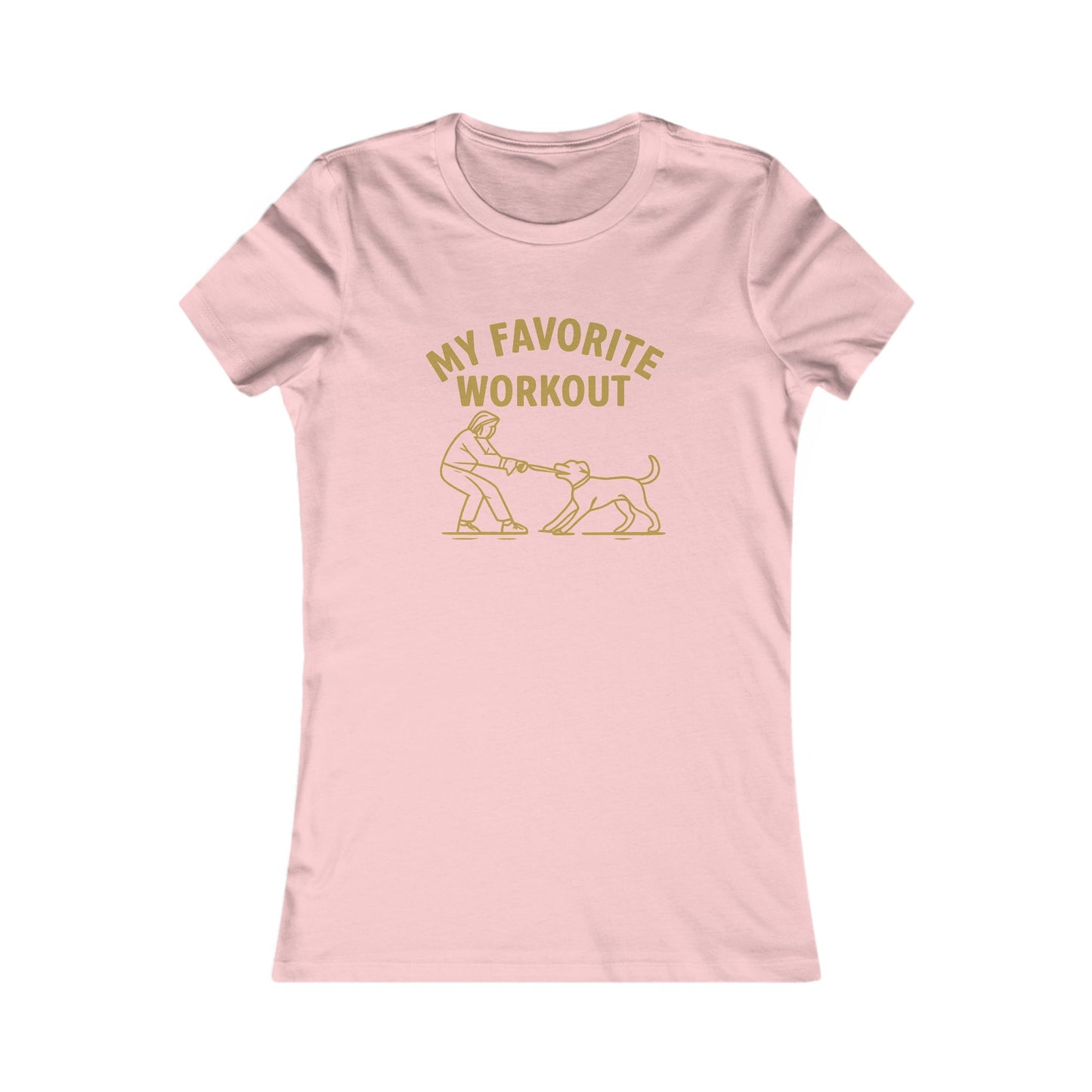 My Favorite Workout Tee | Fitness T-Shirt for Dog Lovers | Cute Workout Shirt | Pet Lover Gift | Activewear Top, Adult Unisex T-Shirt