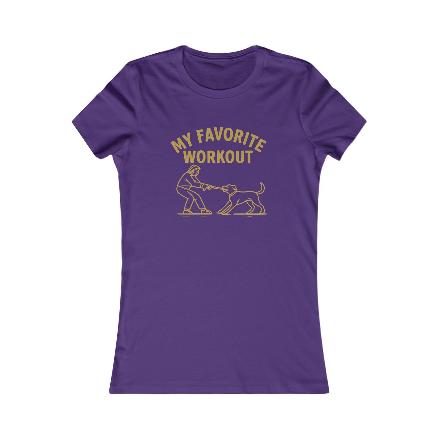 My Favorite Workout Tee | Fitness T-Shirt for Dog Lovers | Cute Workout Shirt | Pet Lover Gift | Activewear Top, Adult Unisex T-Shirt