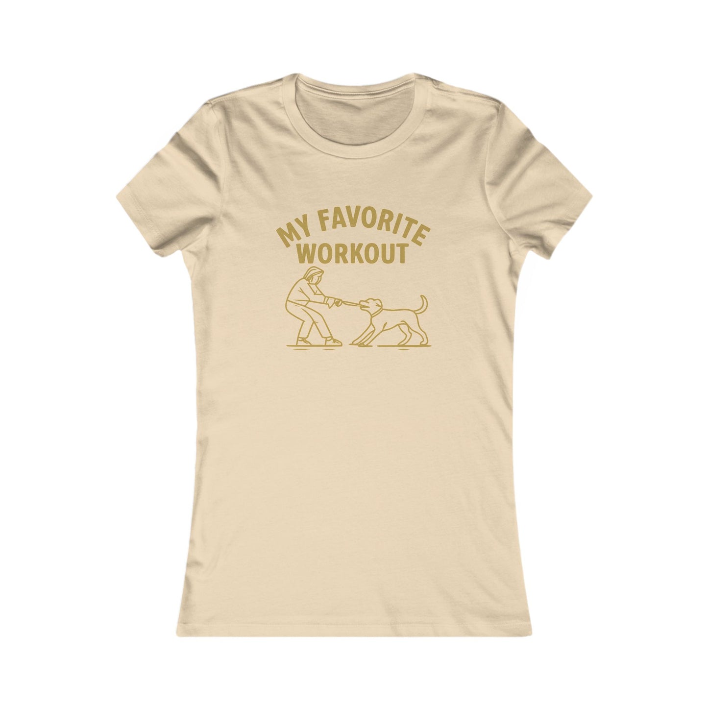 My Favorite Workout Tee | Fitness T-Shirt for Dog Lovers | Cute Workout Shirt | Pet Lover Gift | Activewear Top, Adult Unisex T-Shirt