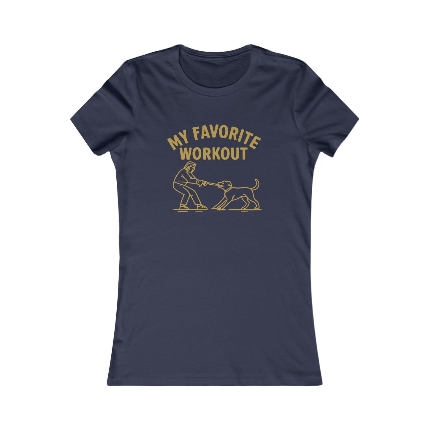 My Favorite Workout Tee | Fitness T-Shirt for Dog Lovers | Cute Workout Shirt | Pet Lover Gift | Activewear Top, Adult Unisex T-Shirt
