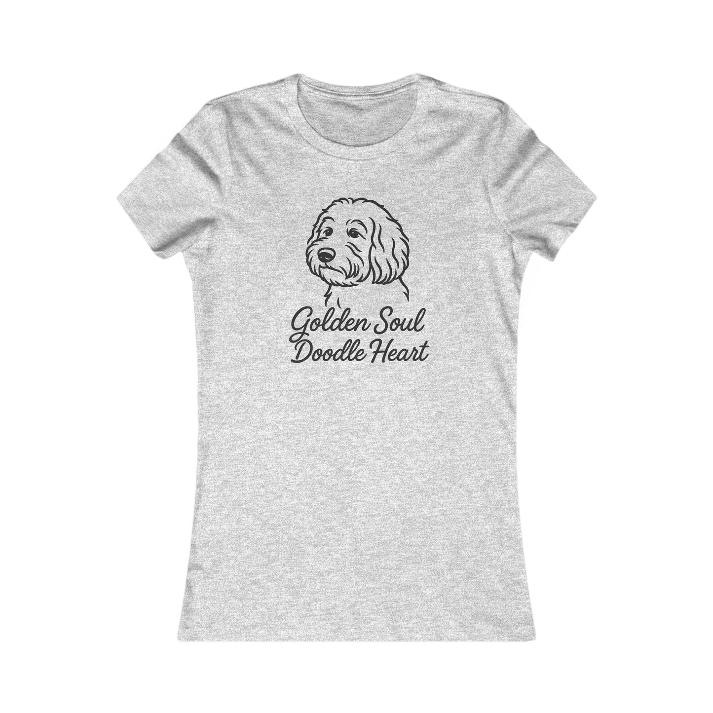 Golden Soul Doodle Heart T-Shirt for Women | Goldendoodle Dog Lover Gift | Cute Curly Doodle Graphic Tee, Adult Unisex T-Shirt