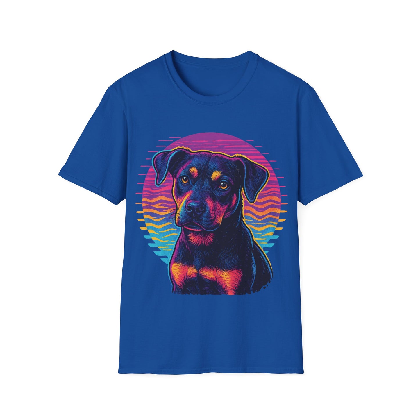 Bold Rescue Dog Shirt | Vibrant Neon Pitbull Art Tee for Teens & Dog Lovers | Youth Streetwear Graphic Tee, Adult Unisex T-Shirt