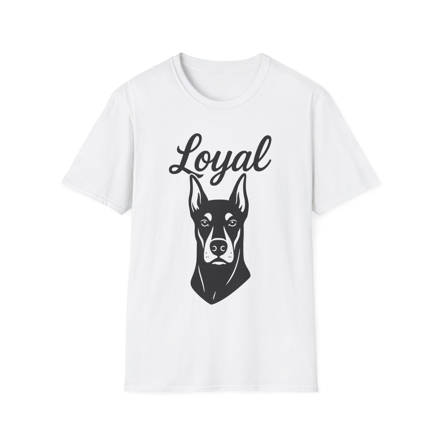 Loyal Doberman Pinscher T-Shirt – Fierce & Faithful Dog Lover Graphic Tee | Adopted and Adored Apparel, Adult Unisex T-Shirt