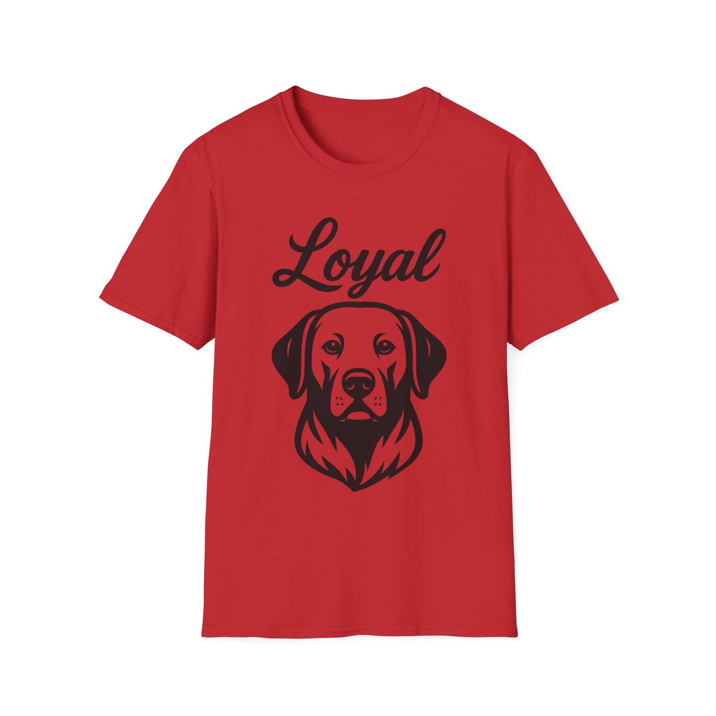 Loyal Labrador Retriever T-Shirt – Black Line Art Dog Design for Lab Lovers, Rescue Apparel for Yellow, Black & Chocolate Lab Owners, Adult Unisex T-Shirt