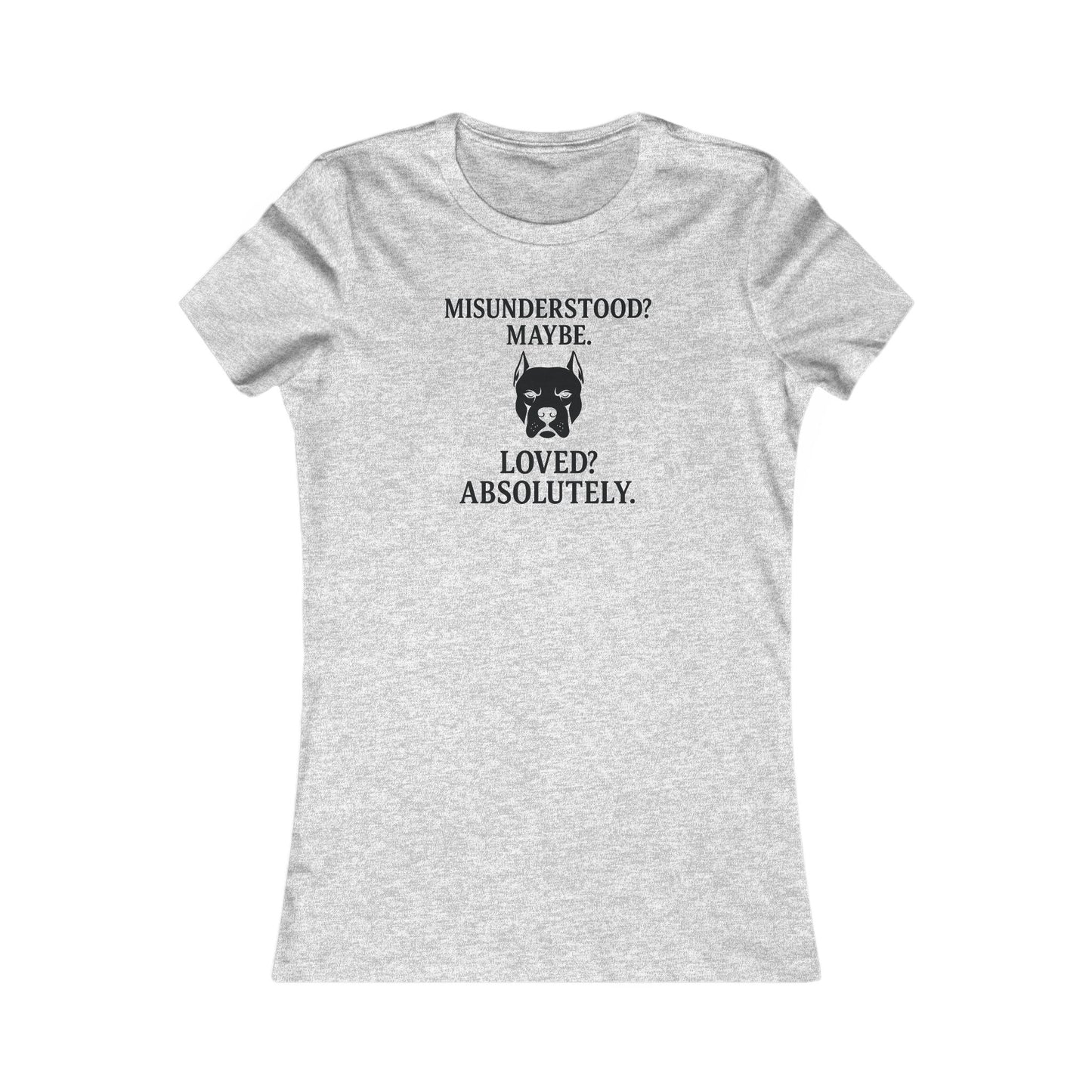 Misunderstood Maybe Loved Absolutely, Pit Bull T-Shirt, Gift for Dog Owners, Funny Animal Tee, Pet Lover Apparel, Adult, Woman's