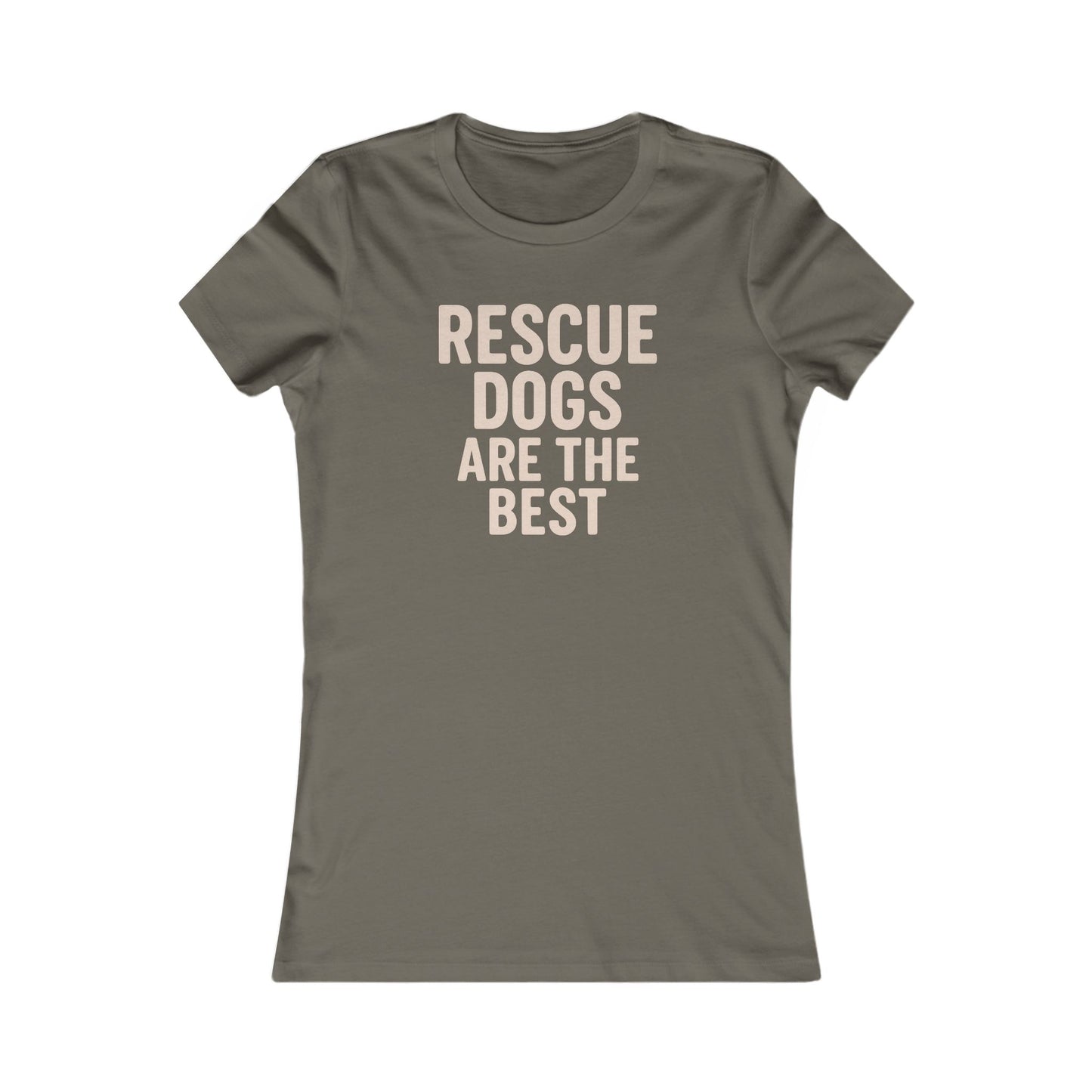 Rescue Dogs Are the Best T-Shirt – Distressed Cream Text on Dark Colors for Dog Lovers, Women’s Fit, Adult Unisex T-Shirt