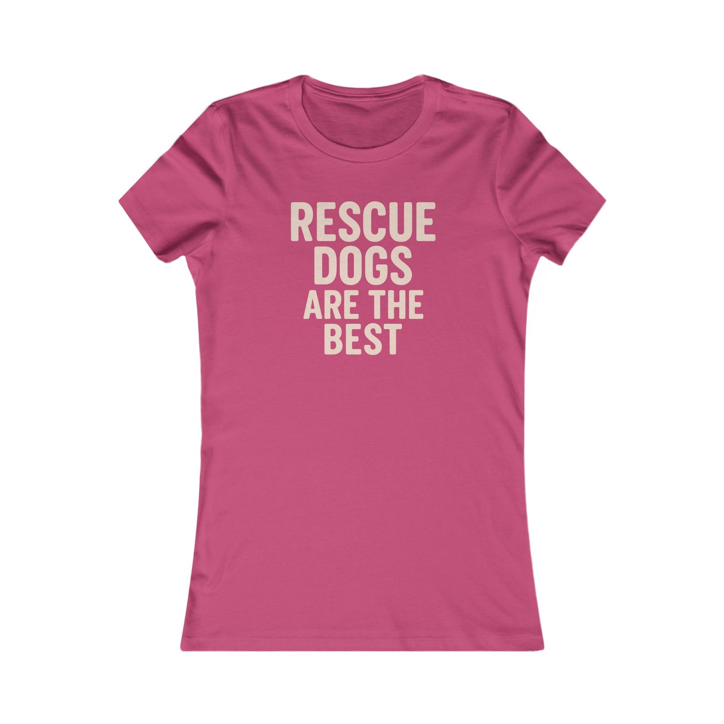 Rescue Dogs Are the Best T-Shirt – Distressed Cream Text on Dark Colors for Dog Lovers, Women’s Fit, Adult Unisex T-Shirt