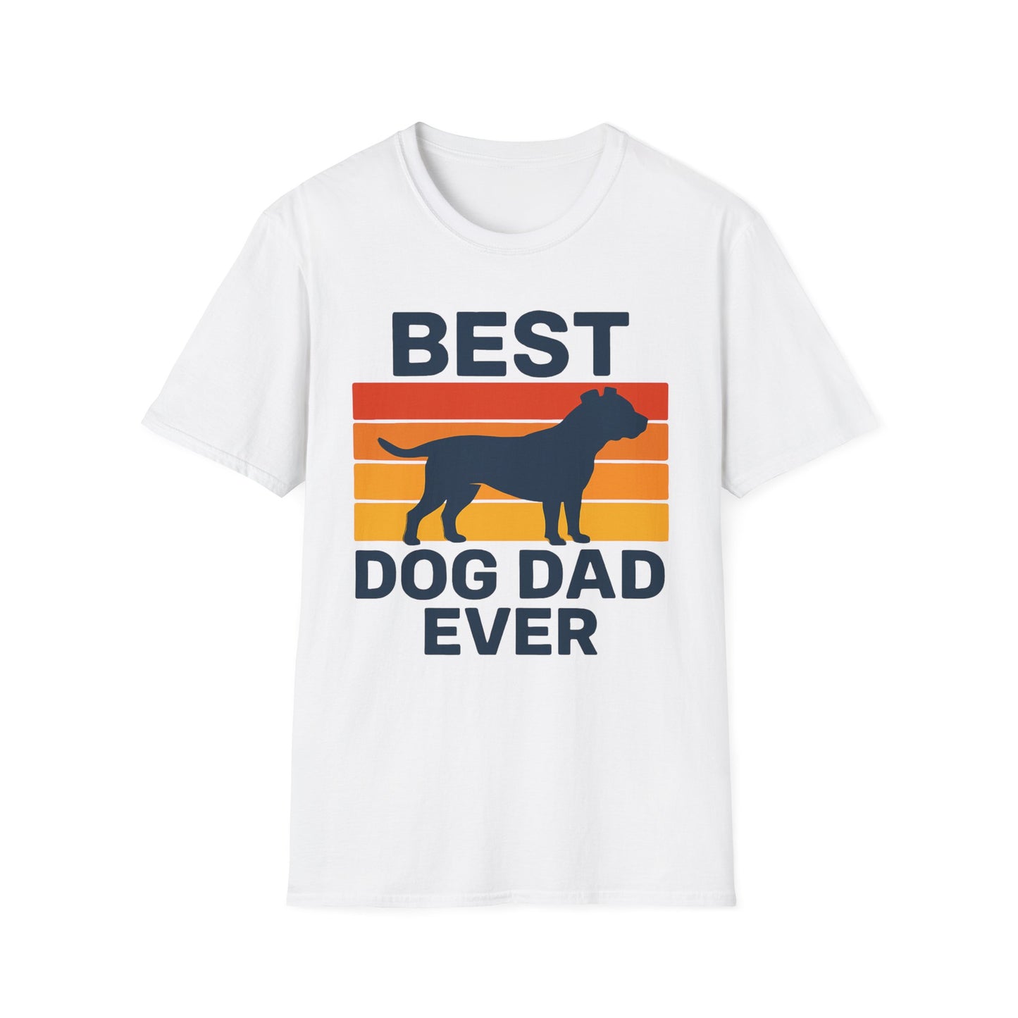 Best Dog Dad Ever Pit bull Adult Unisex T-Shirt, Pet Lover Gift, Father's Day Shirt, Dog Owner Apparel, Fun Casual Top, Dog-Themed Fashion