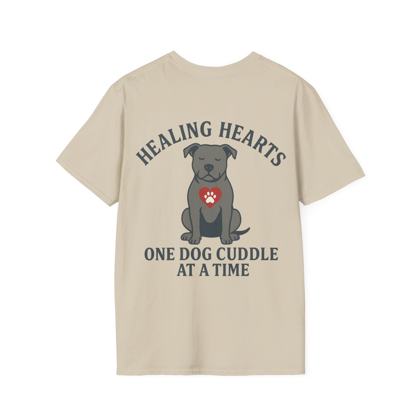 Healing Hearts Rescue Shirt – Pitbull Dog Lover Gift – Pack Member Tee, Adult Unisex T-Shirt