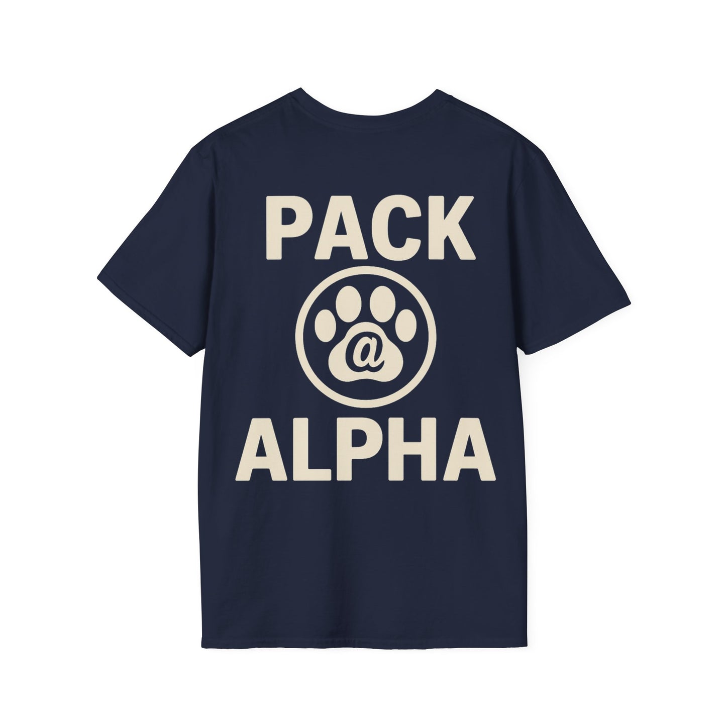 Pack Alpha T-Shirt for Dog Rescue Leaders | Bold Alpha Dog Paw Print Design | Animal Advocate Apparel for Pack Leaders, Adult Unisex T-Shirt