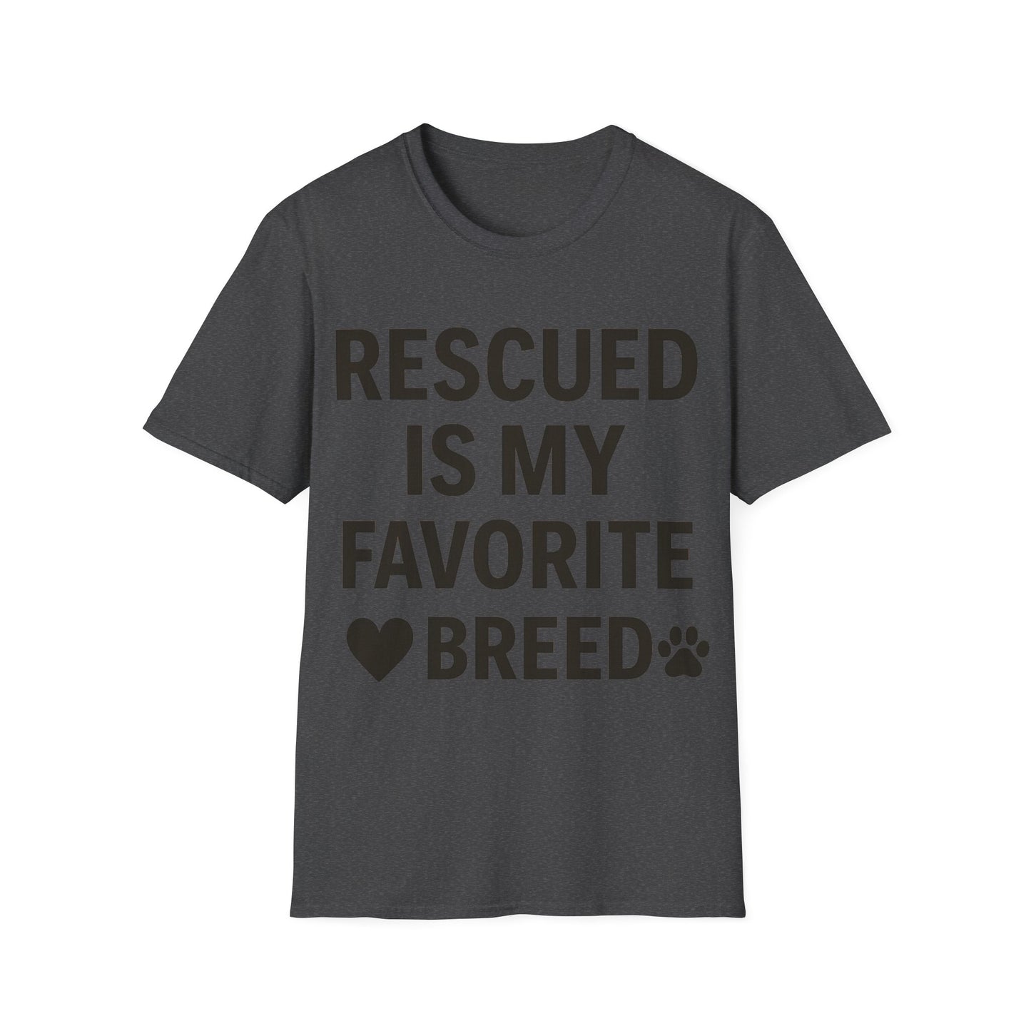 Rescued Is My Favorite Breed Shirt – Dog Rescue Tee, Adopt Don’t Shop Gift, Unisex T-Shirt for Pet Lovers, Adult Unisex T-Shirt