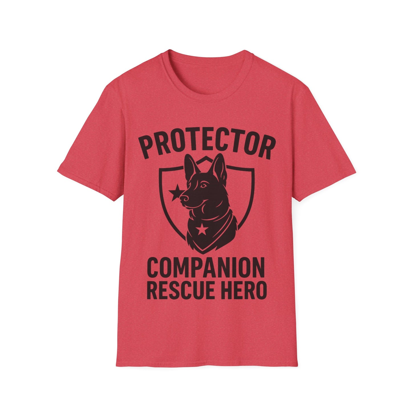 Protector Companion Rescue Hero Shirt – Patriotic Dog Lover T-Shirt – Dog Rescue USA Flag Inspired Tee – Military Style Dog Parent Gift – Adopted and Adored Apparel, Adult Unisex T-Shirt