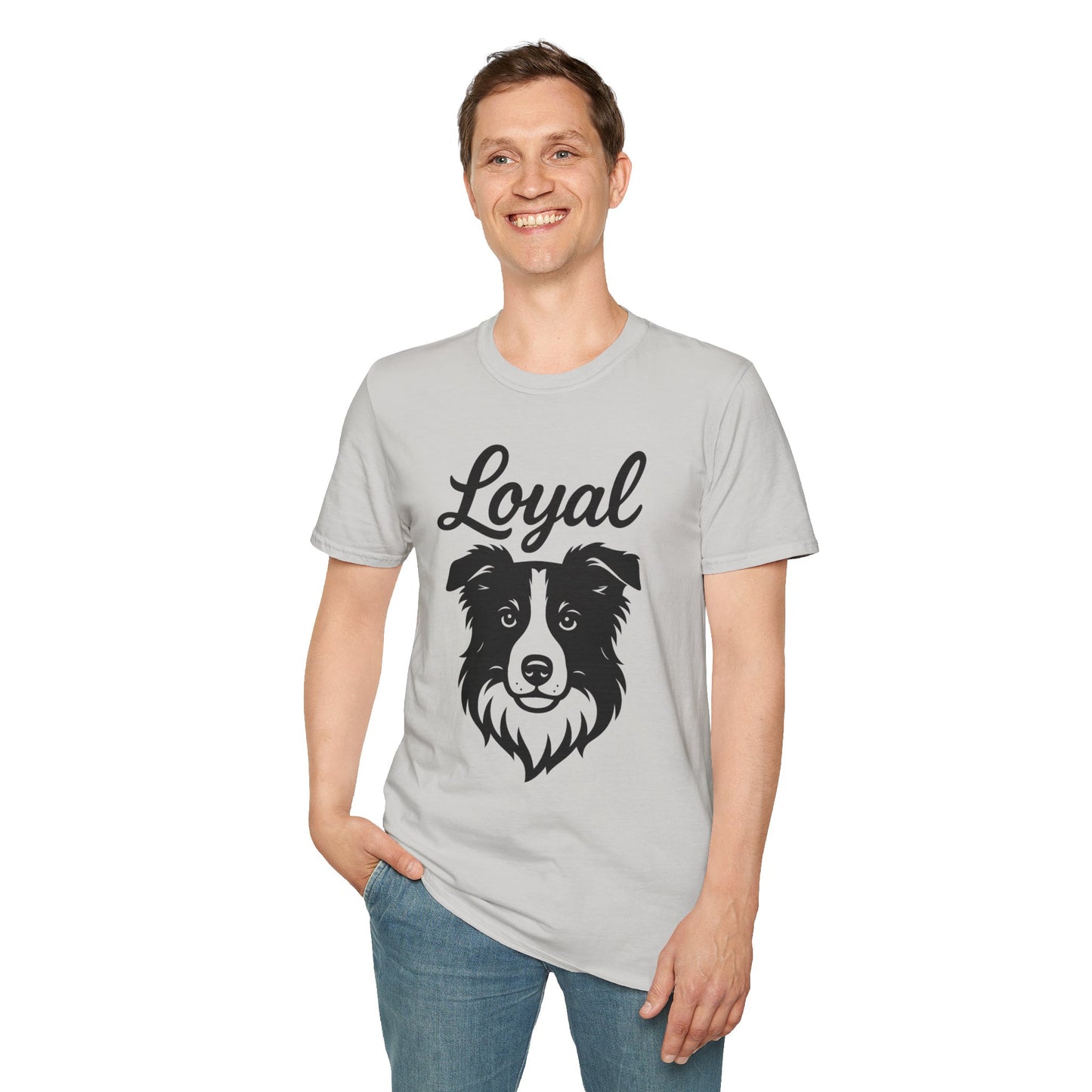 Loyal Border Collie T-Shirt – Dog Lover Gift for Herding Breed Fans, Pet Owner Apparel, Animal Rescue Support Tee, Adult Unisex T-Shirt