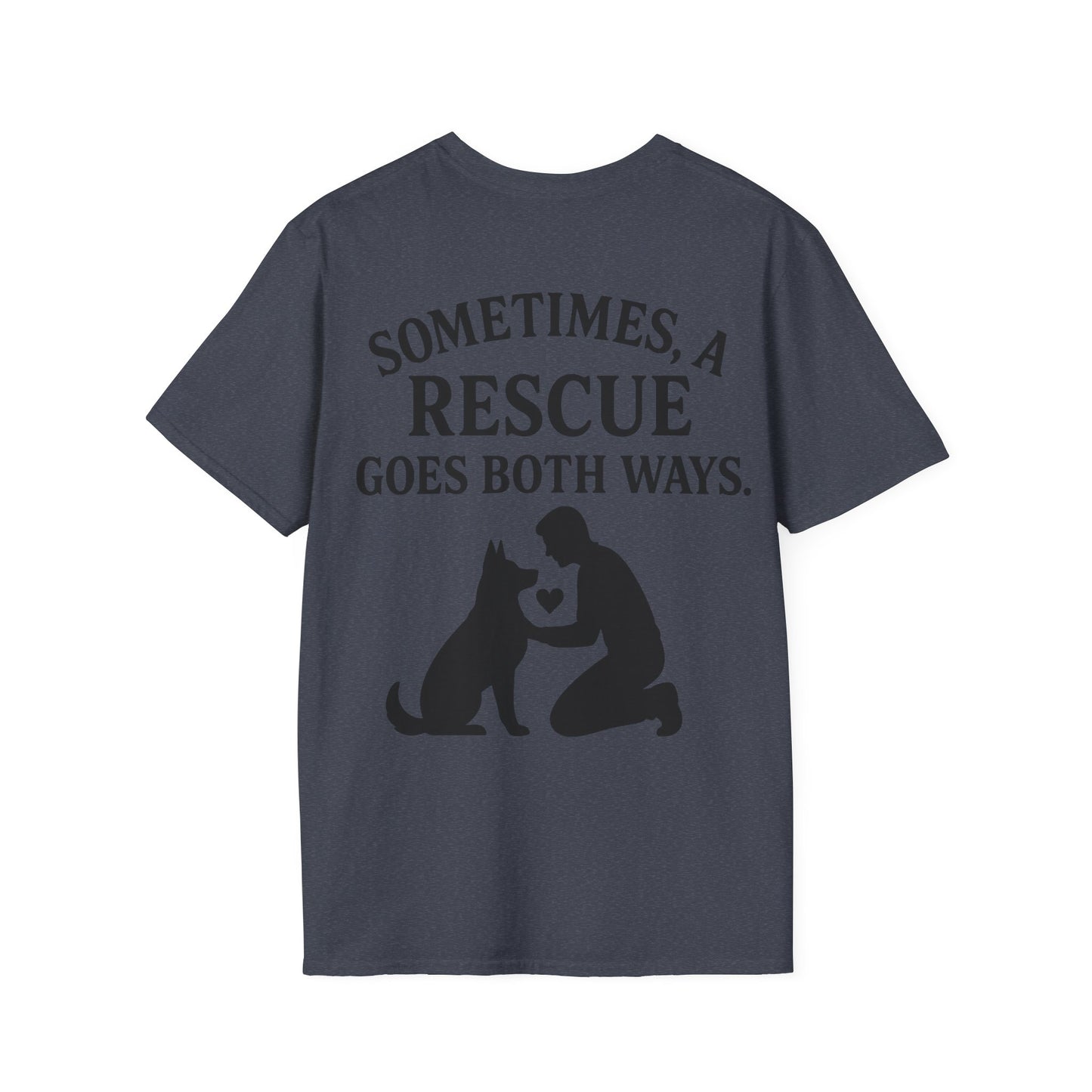 Sometimes a Rescue Goes Both Ways Shirt – Dog Rescue T-Shirt for Women & Men – Animal Adoption Gift – Emotional Pet Lover Tee, Adult Unisex T-Shirt