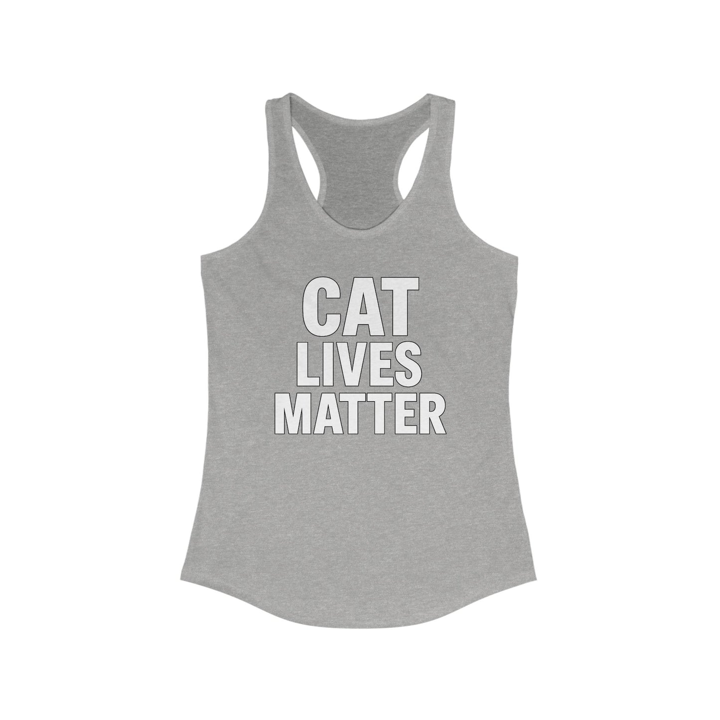 Women's Cat Lives Matter Racerback Tank - Perfect for Cat Lovers, Gifts, Summer Wear, Activism, Animal Rights, Adult Unisex T-Shirt