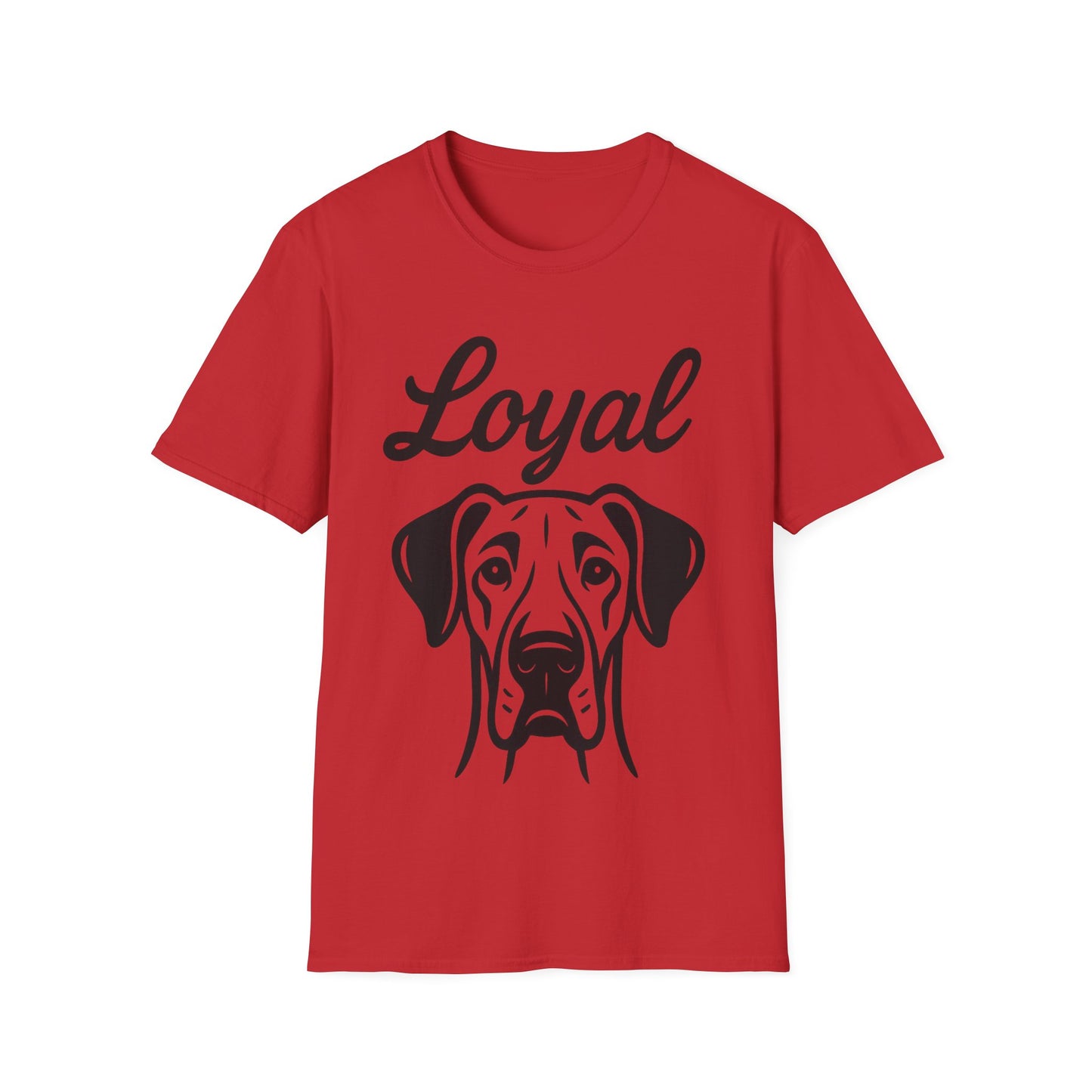 Loyal Great Dane Dog T-Shirt – Rescue-Inspired Graphic Tee for Big Dog Lovers | Adopted and Adored Apparel, Adult Unisex T-Shirt